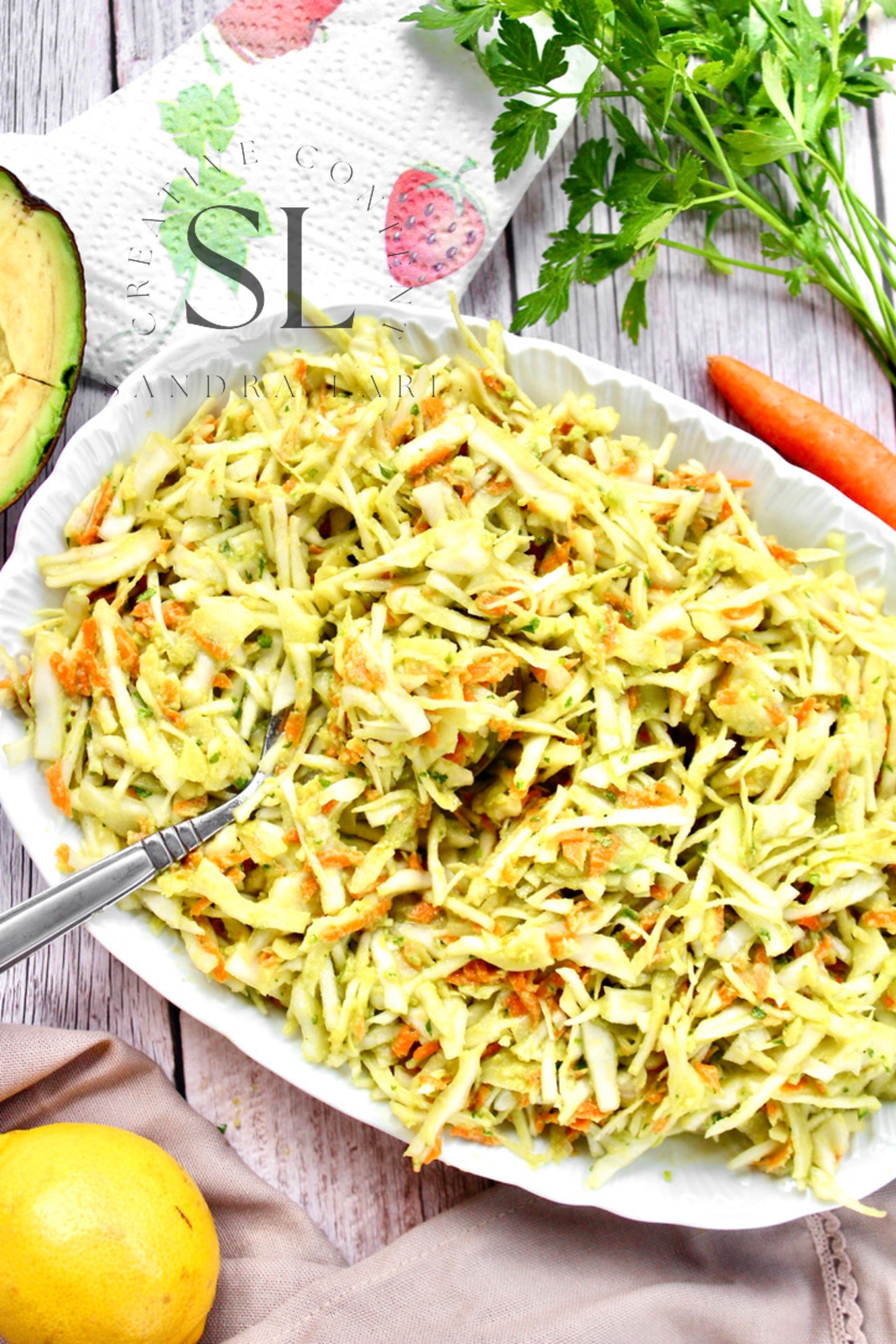 Creamy Avocado & Garlic Cabbage Salad - Exclusive