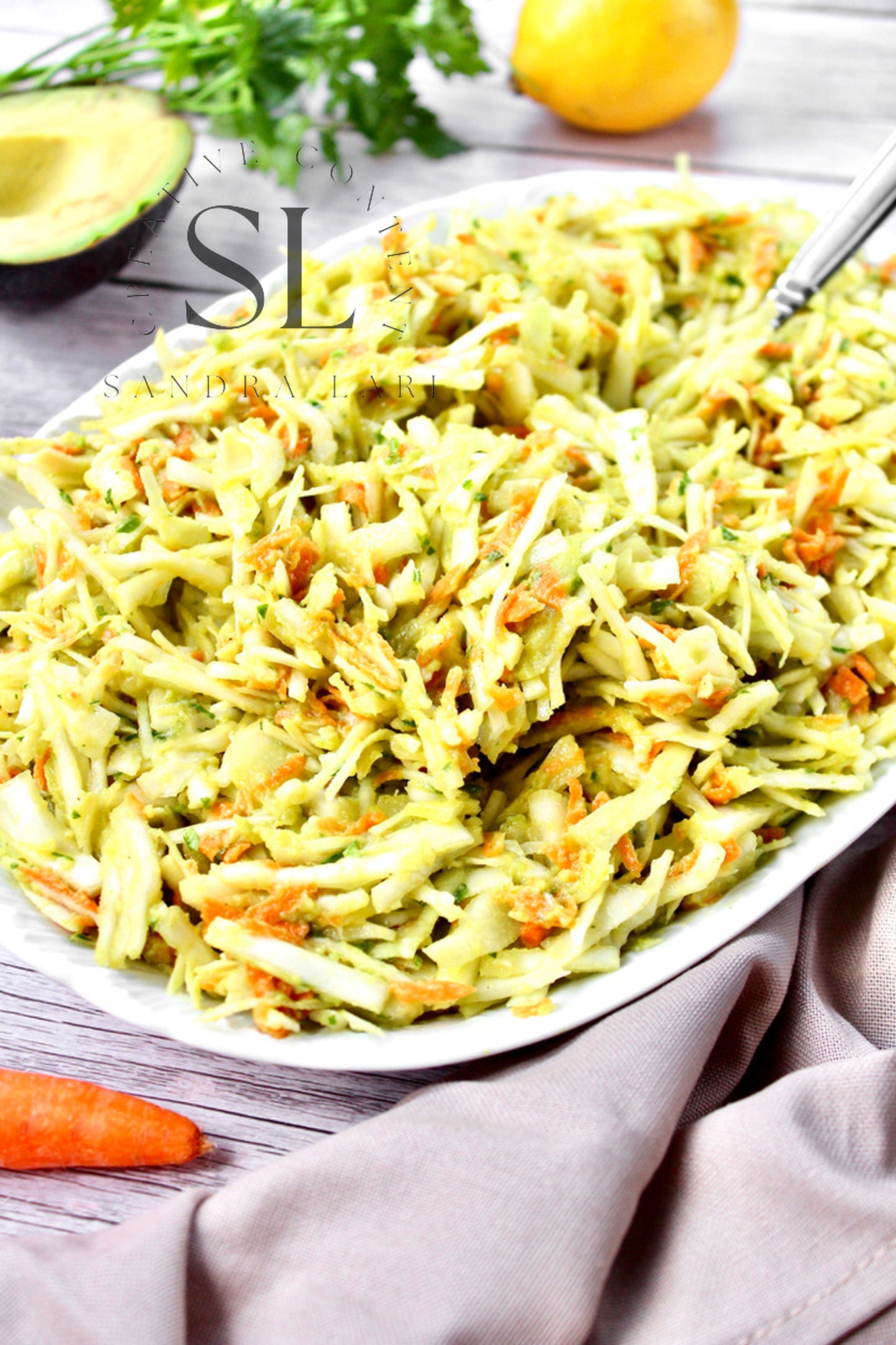 Creamy Avocado & Garlic Cabbage Salad - Exclusive