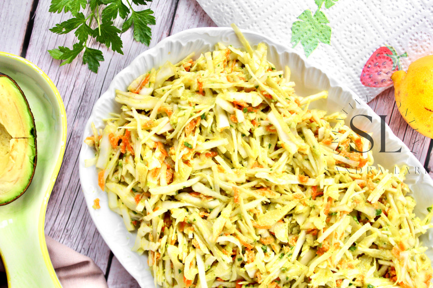 Creamy Avocado & Garlic Cabbage Salad - Exclusive
