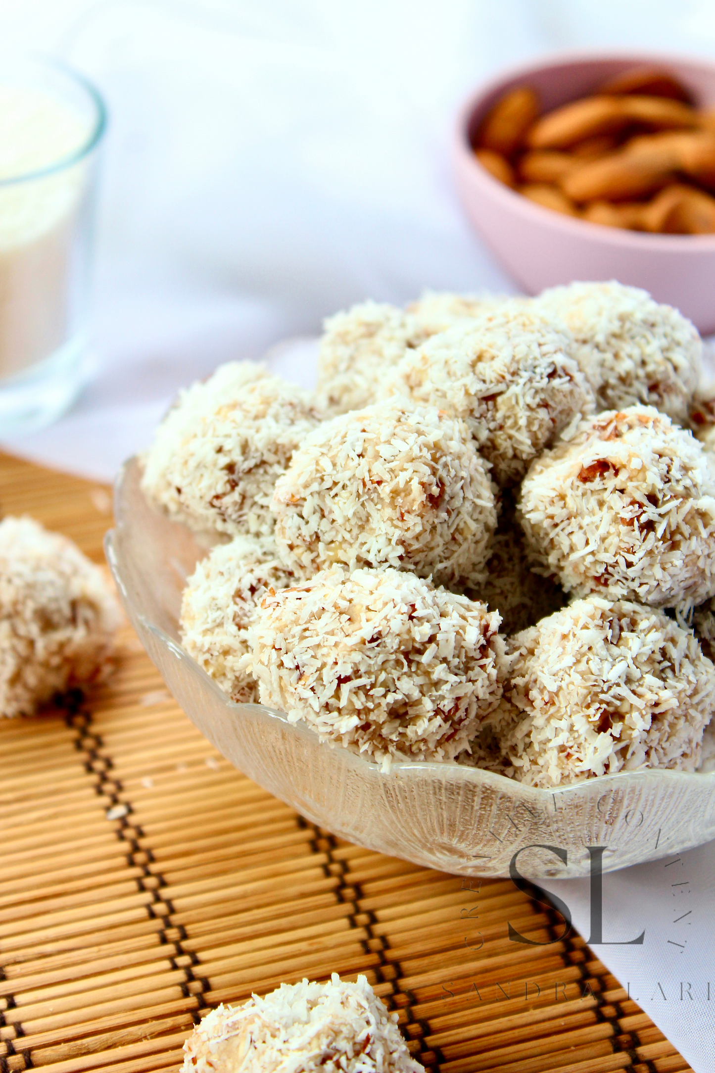 Healthy Raw Coconut Almond Bites - Set 3 of 3