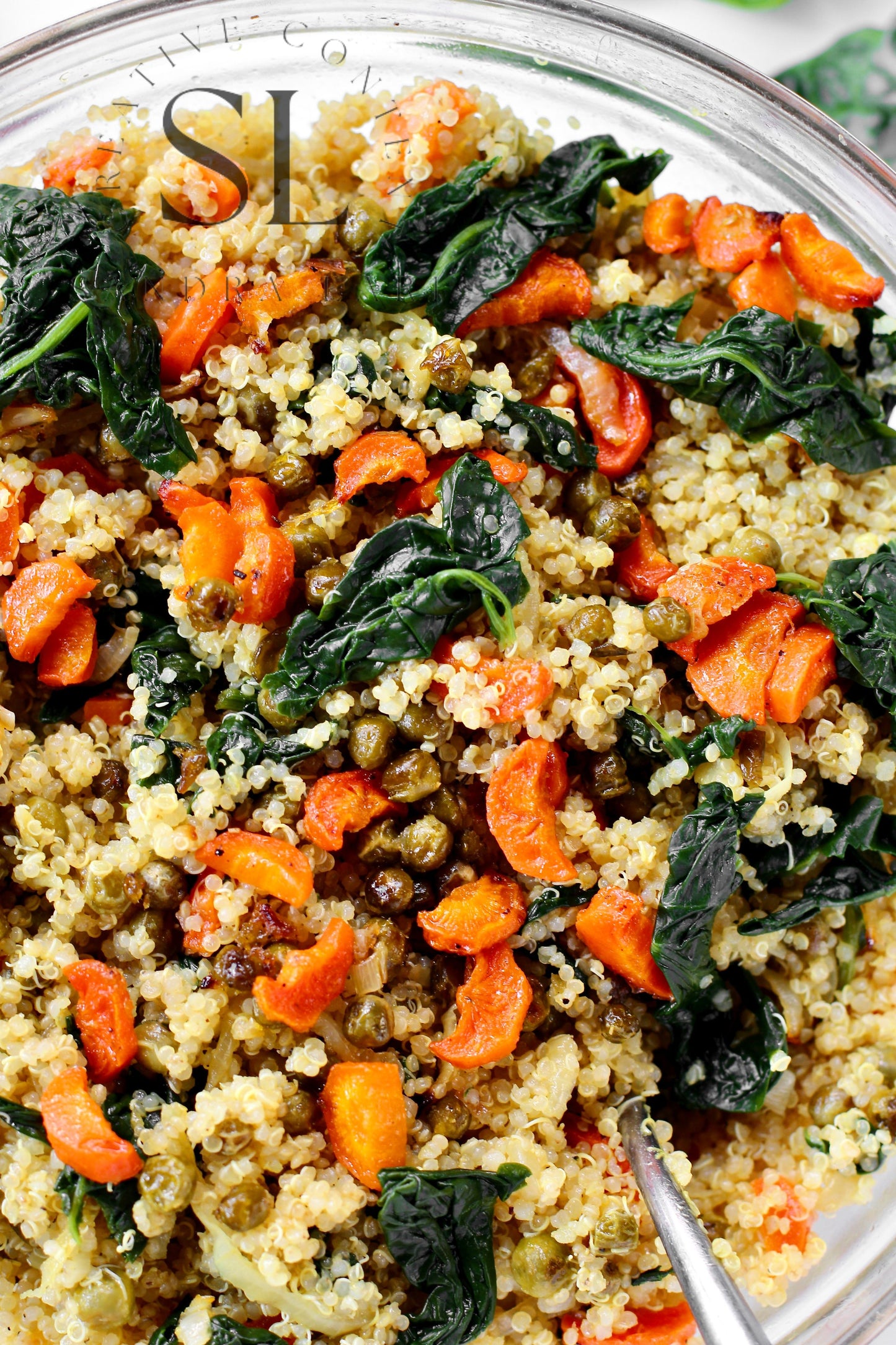 Vegan Roasted Veggies Quinoa Salad with Spinach - Set 2 of 3