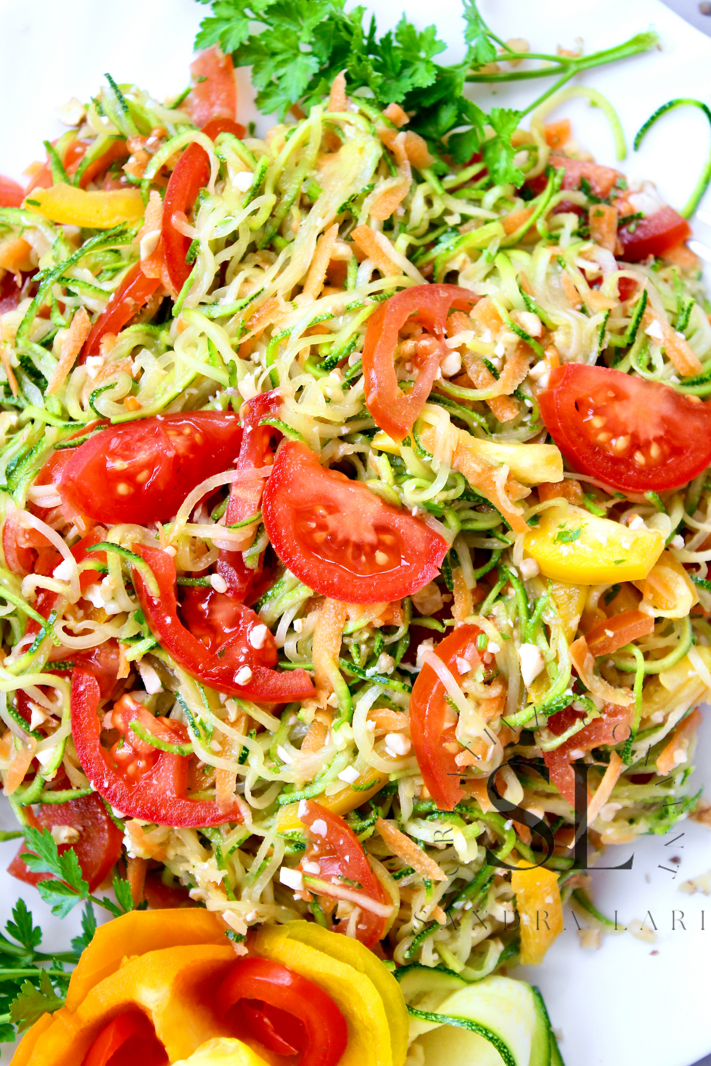 Raw Zucchini Spaghetti Salad - Set 3 of 3