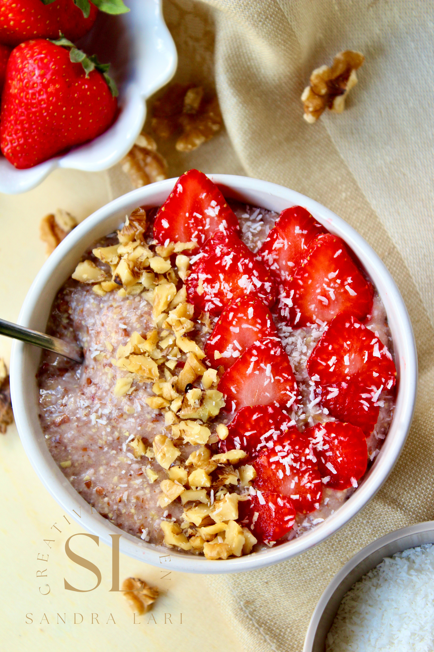 Overnight Healthy Raw Flaxseed Porridge - Set 1 of 4