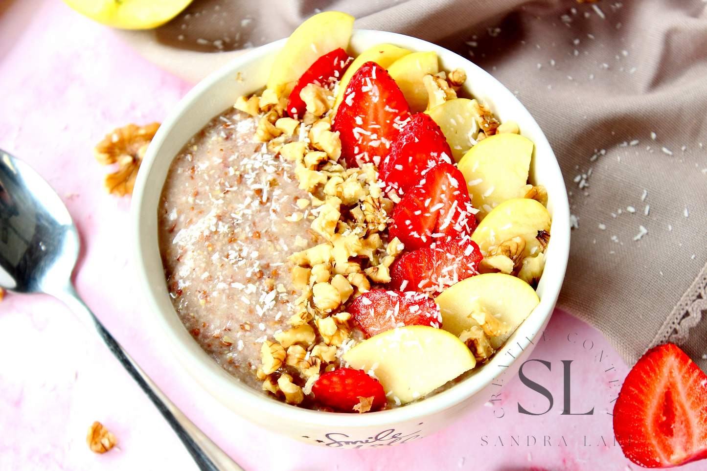 Overnight Healthy Raw Flaxseed Porridge - Set 4 of 4