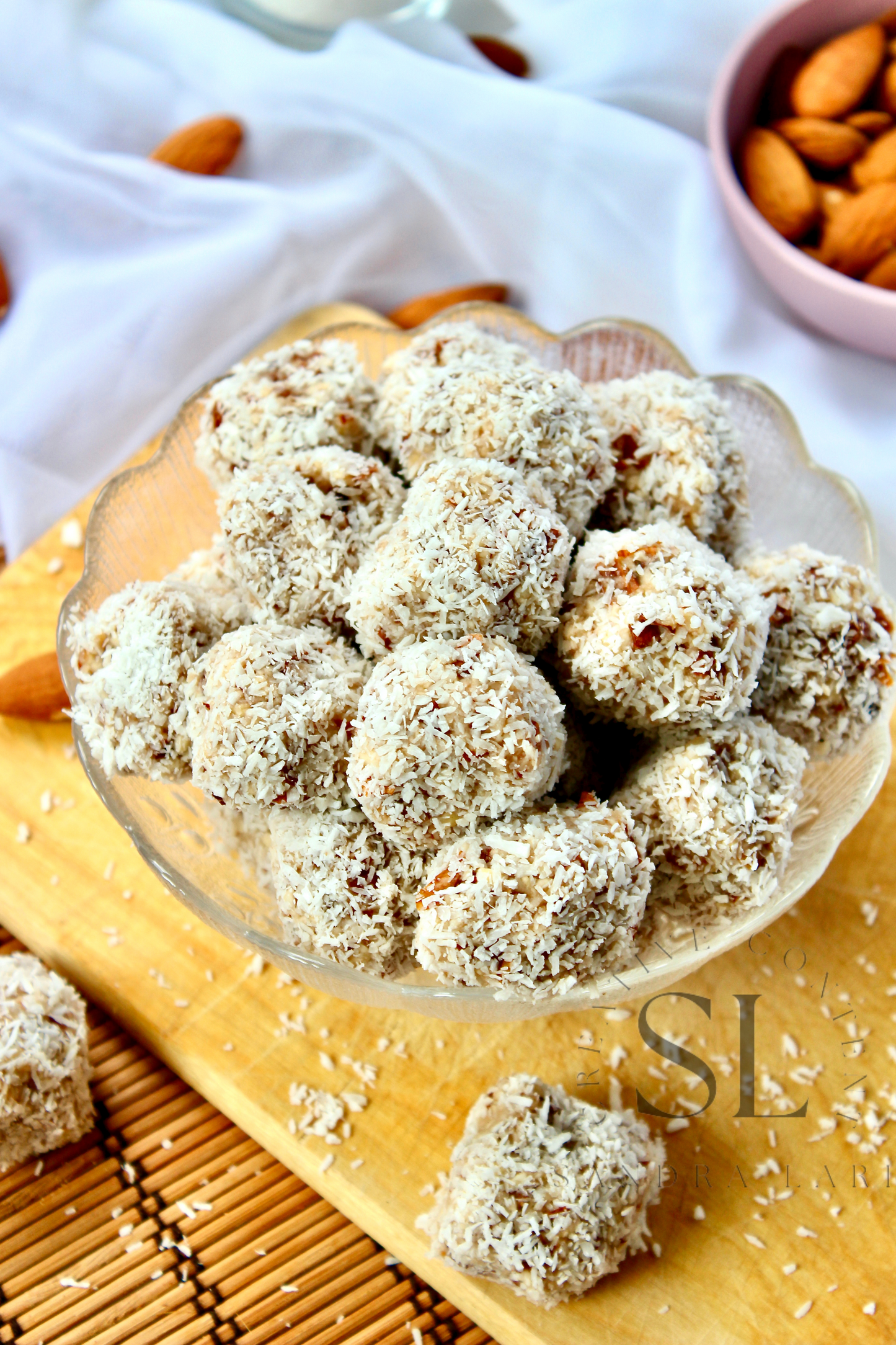 Healthy Raw Coconut Almond Bites - Set 3 of 3