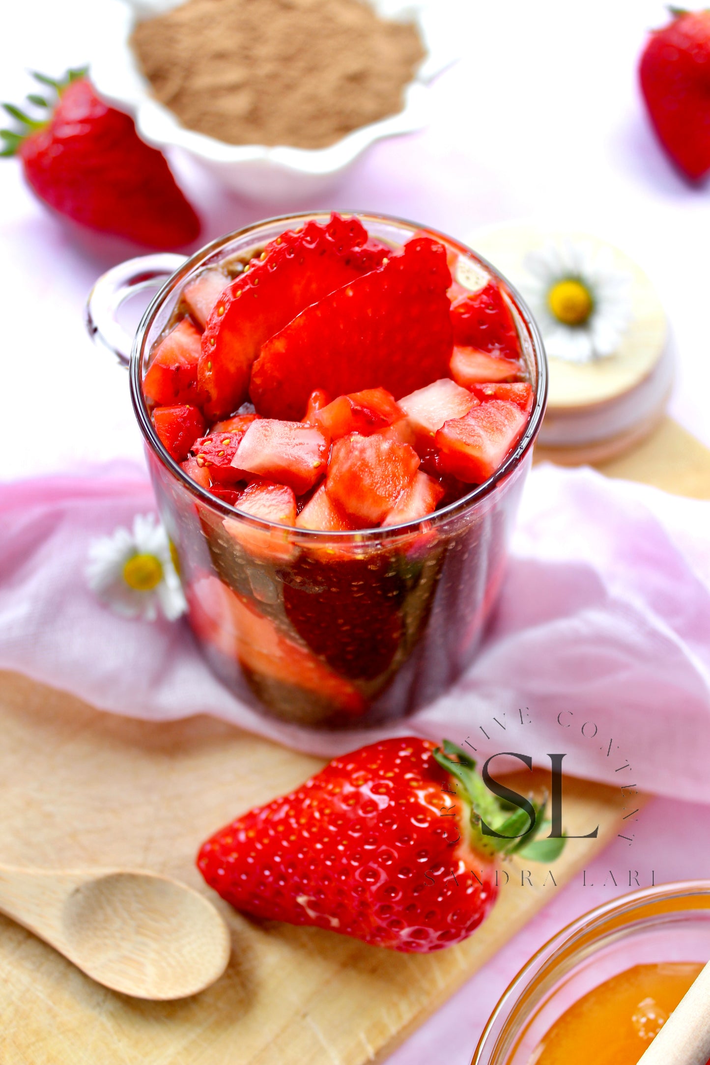 Raw Strawberry & Carob Chia Pudding - Set 2 of 3