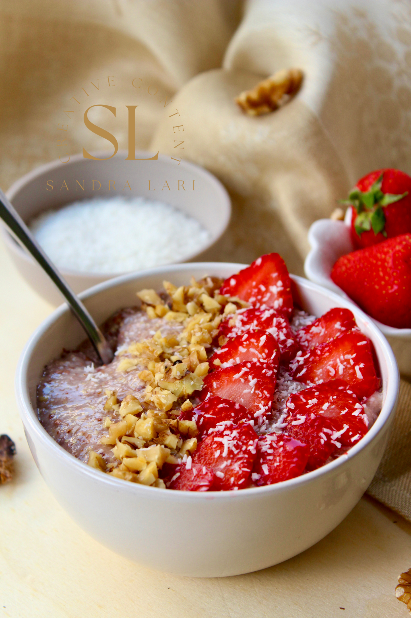 Overnight Healthy Raw Flaxseed Porridge - Set 1 of 4