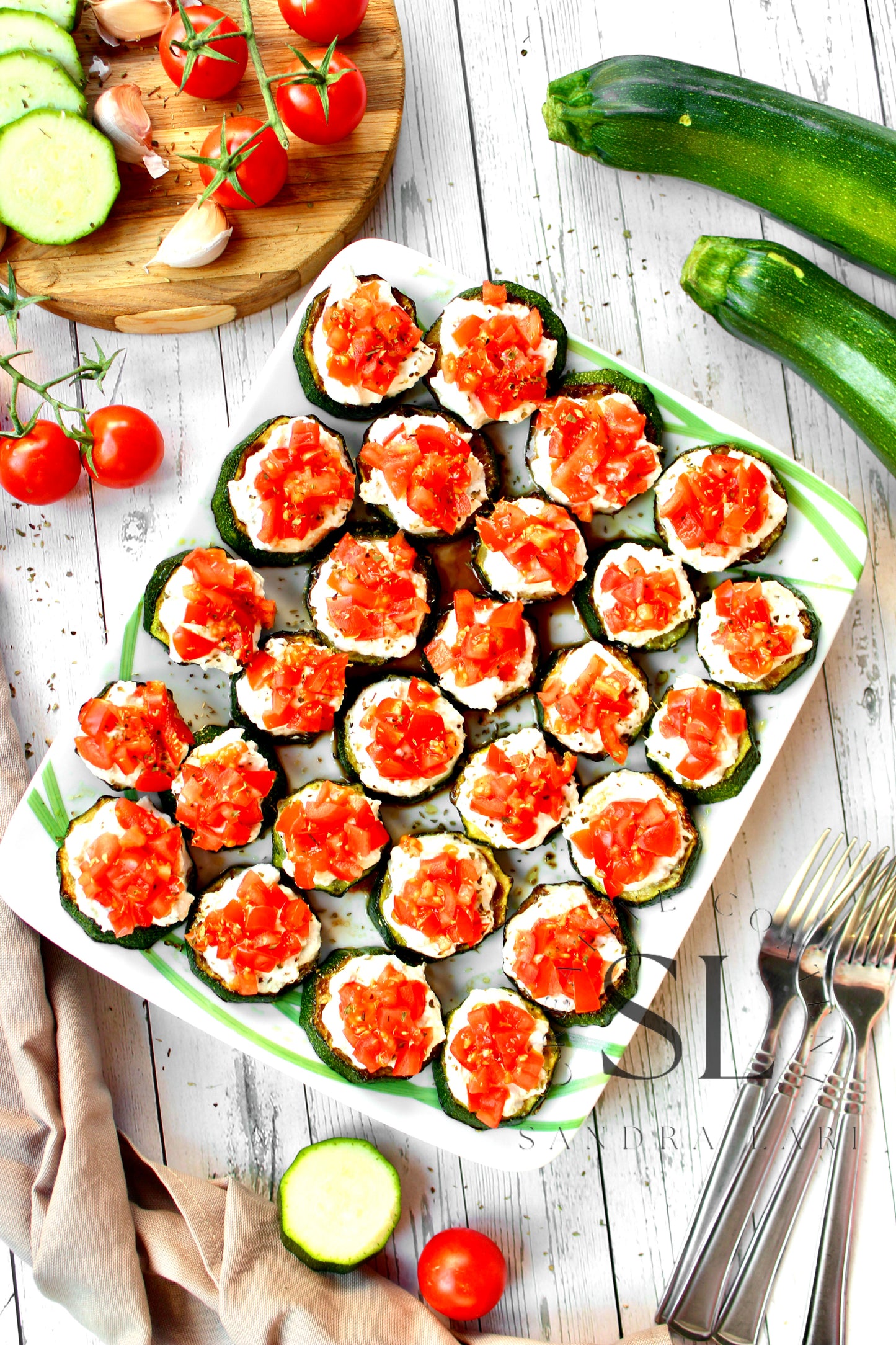 Zucchini Bites with Ricotta Cheese & Tomatoes - Exclusive