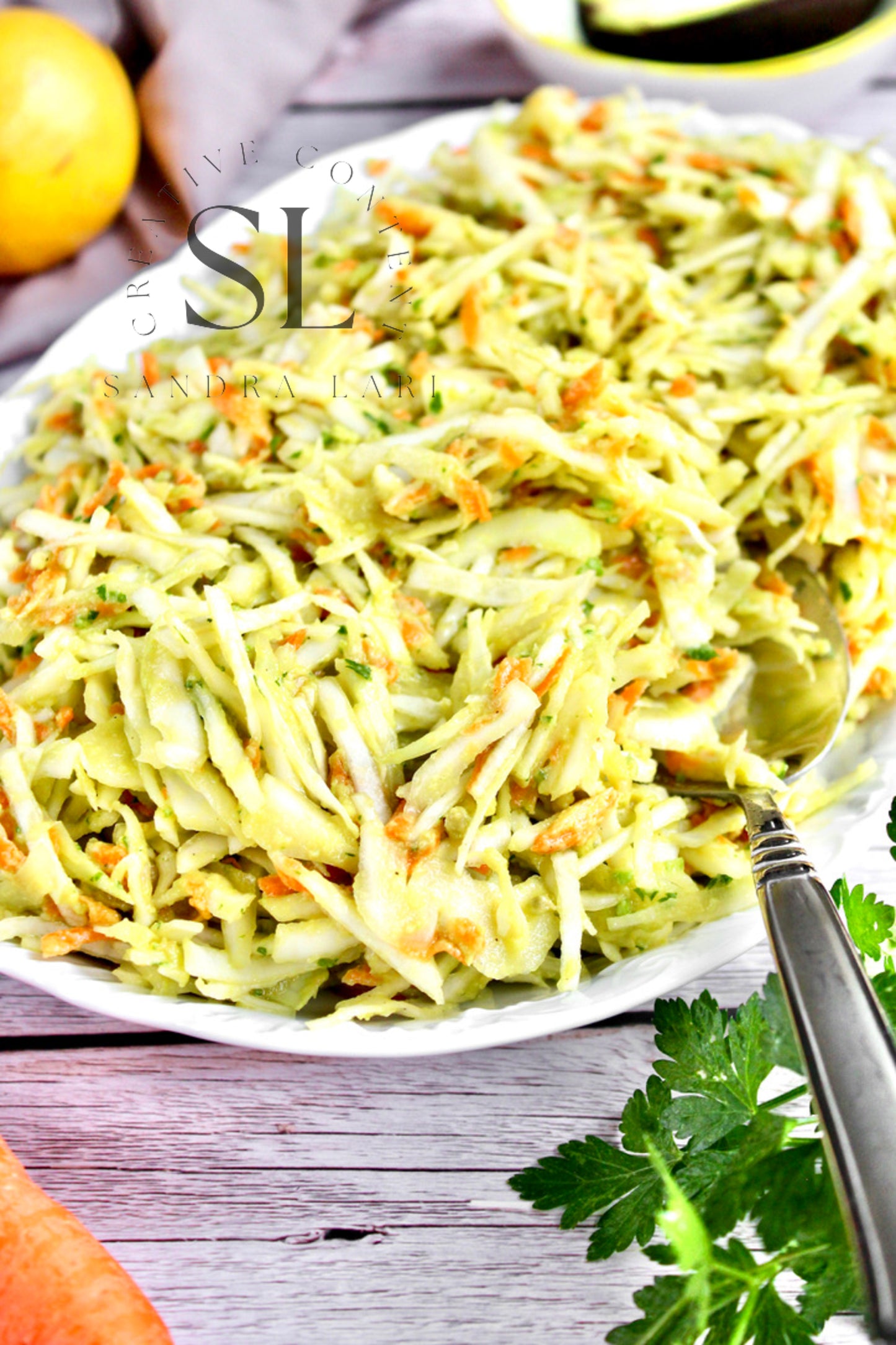 Creamy Avocado & Garlic Cabbage Salad - Exclusive