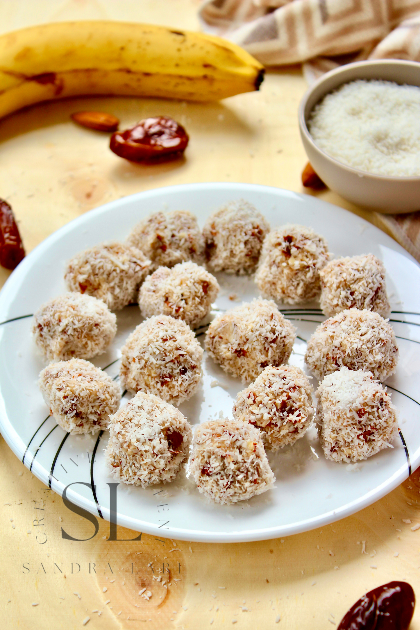 Healthy Raw Coconut Almond Bites - Set 1 of 3