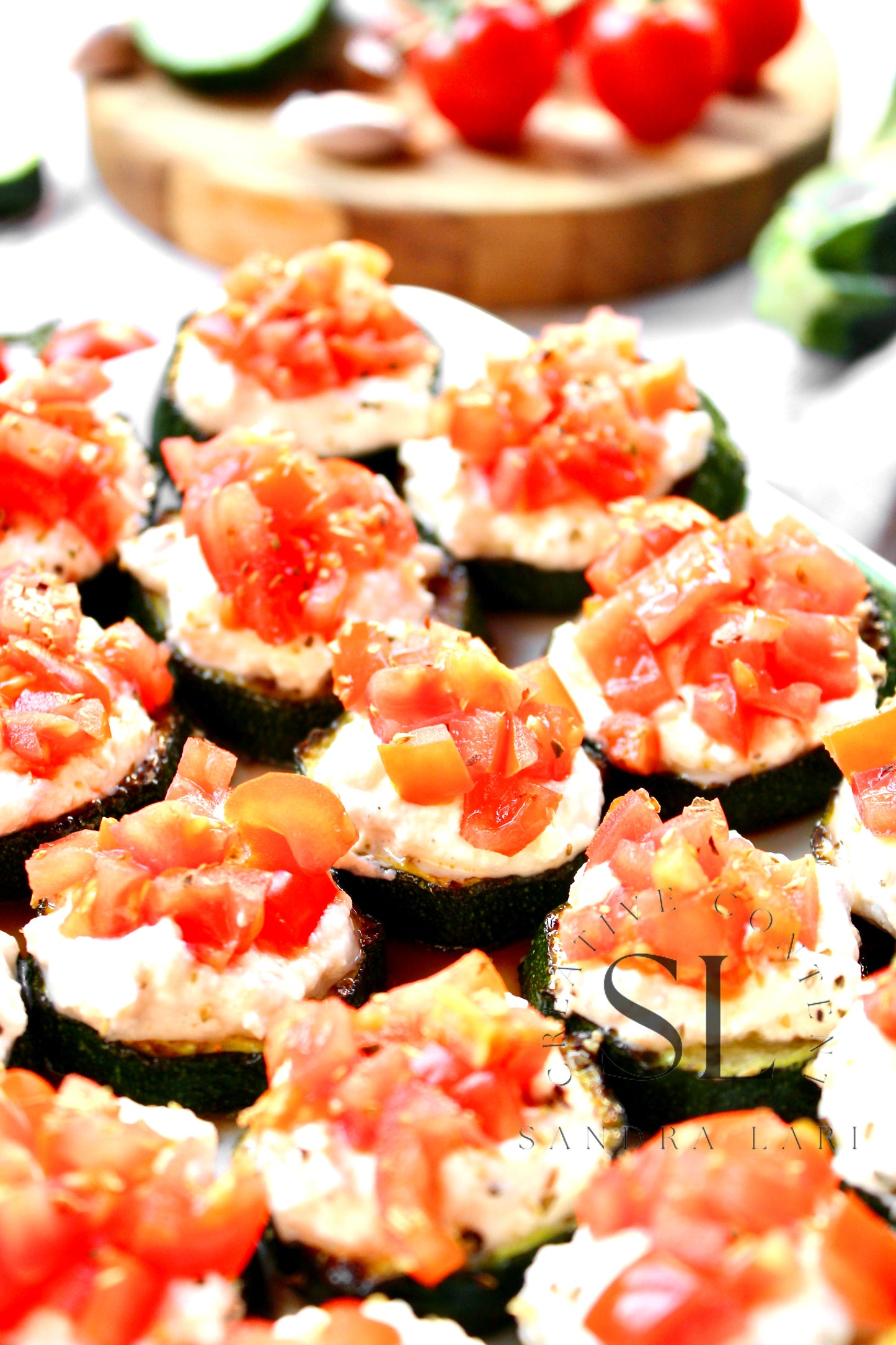 Zucchini Bites with Ricotta Cheese & Tomatoes - Exclusive