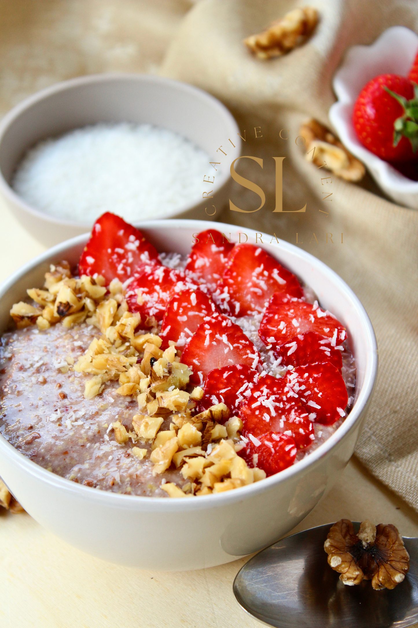 Overnight Healthy Raw Flaxseed Porridge - Set 1 of 4