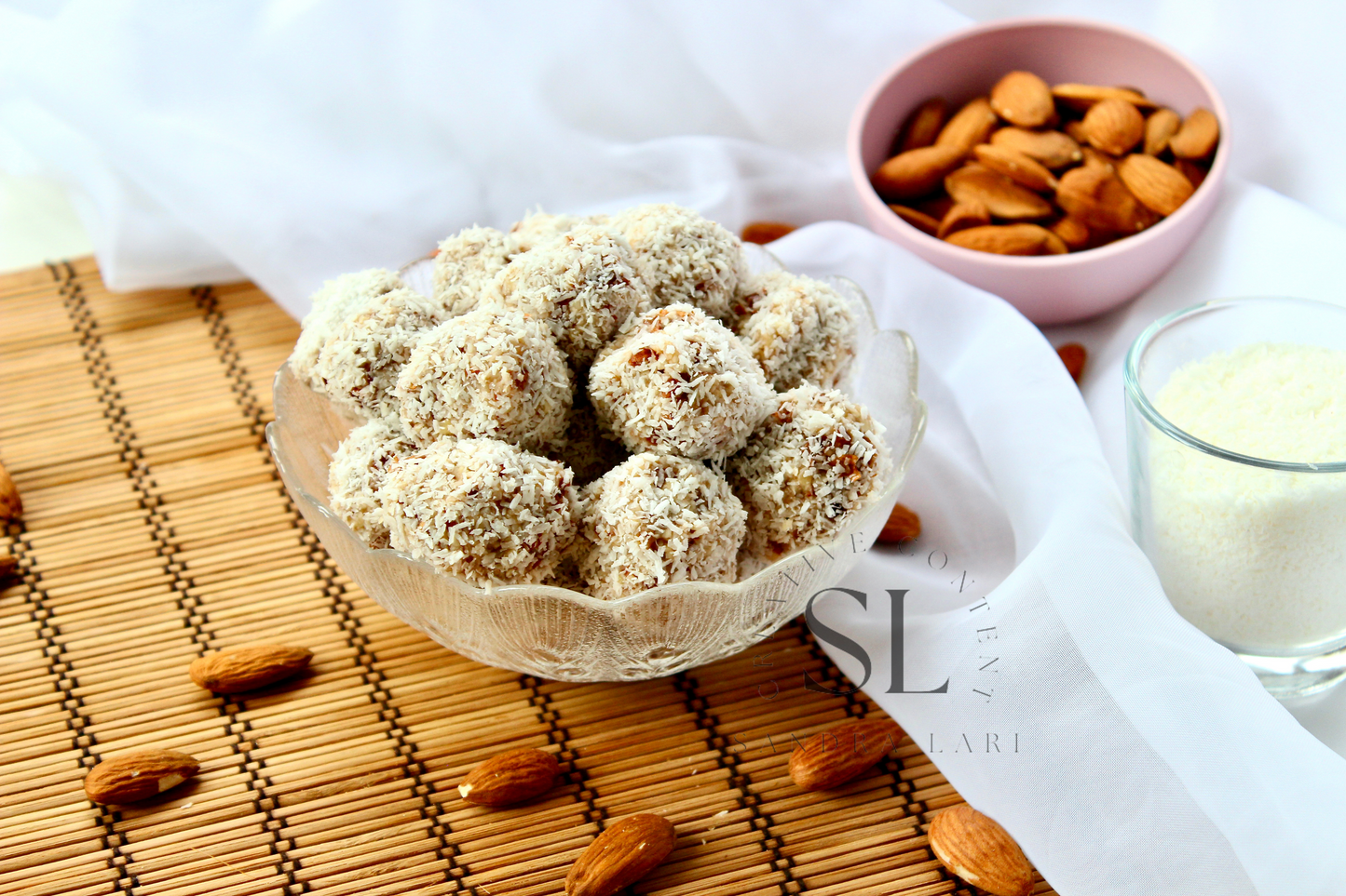 Healthy Raw Coconut Almond Bites - Set 3 of 3