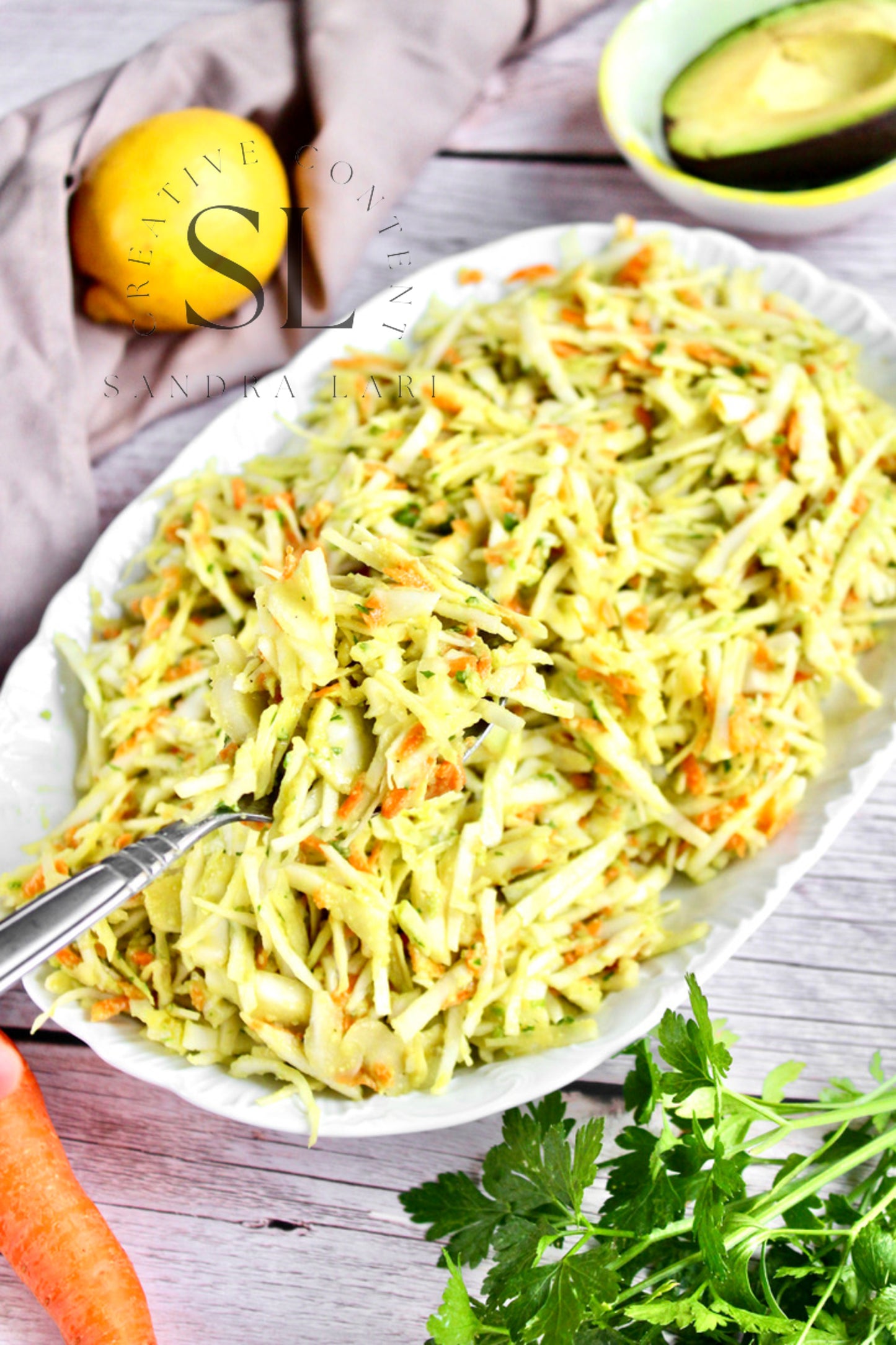 Creamy Avocado & Garlic Cabbage Salad - Exclusive