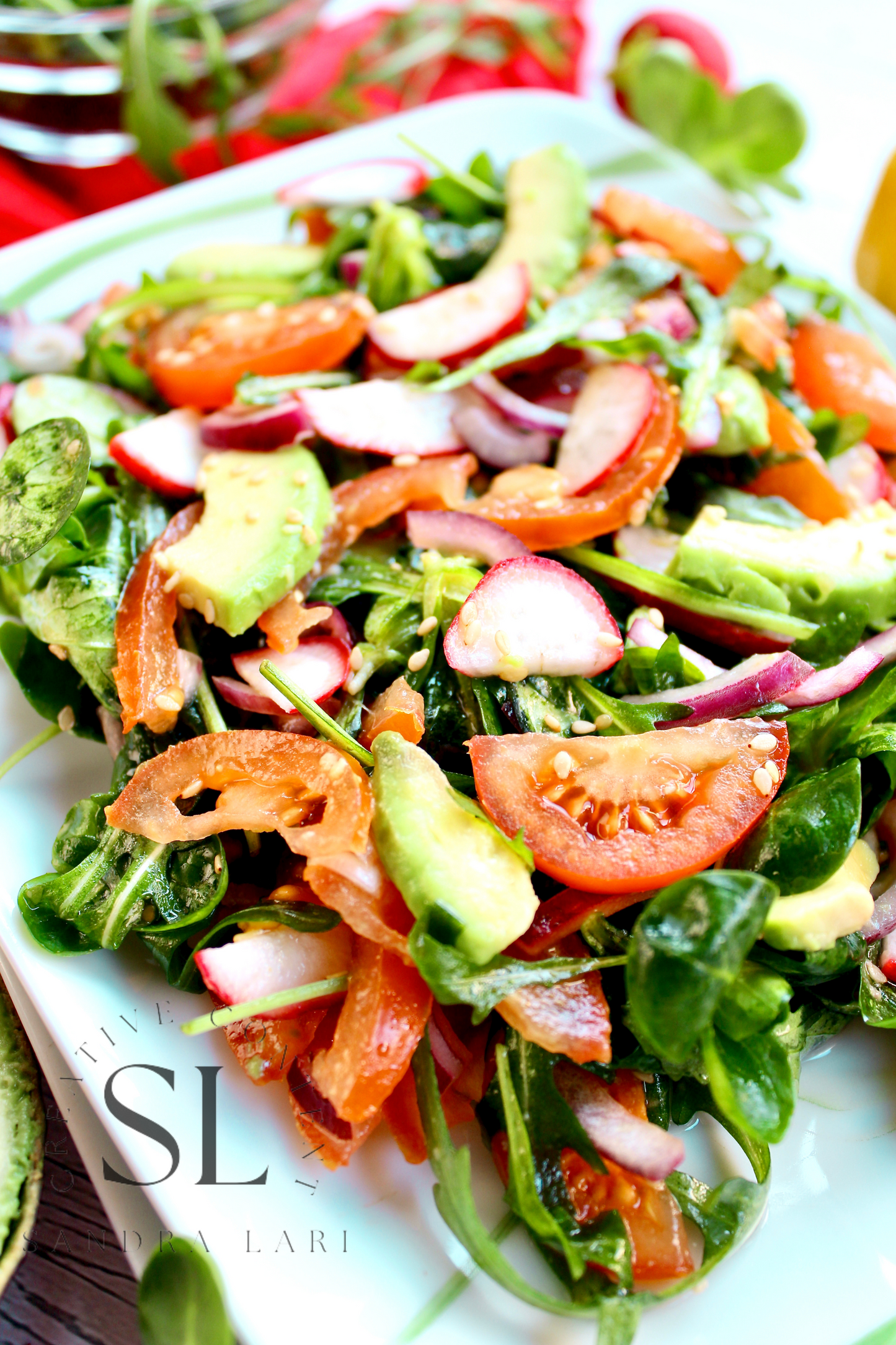 Spring Arugula & Avocado Salad - Set 2 of 3