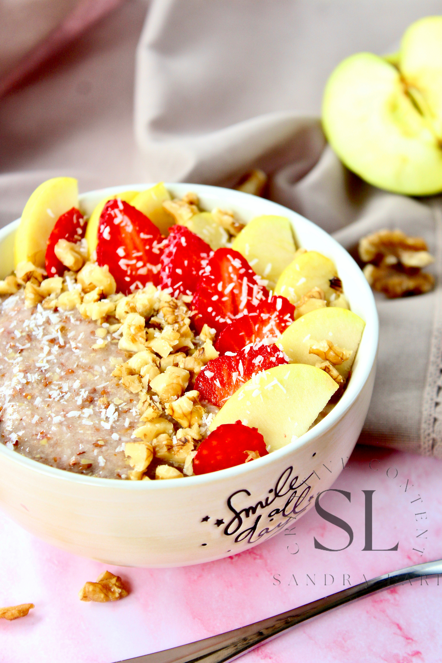 Overnight Healthy Raw Flaxseed Porridge - Set 4 of 4