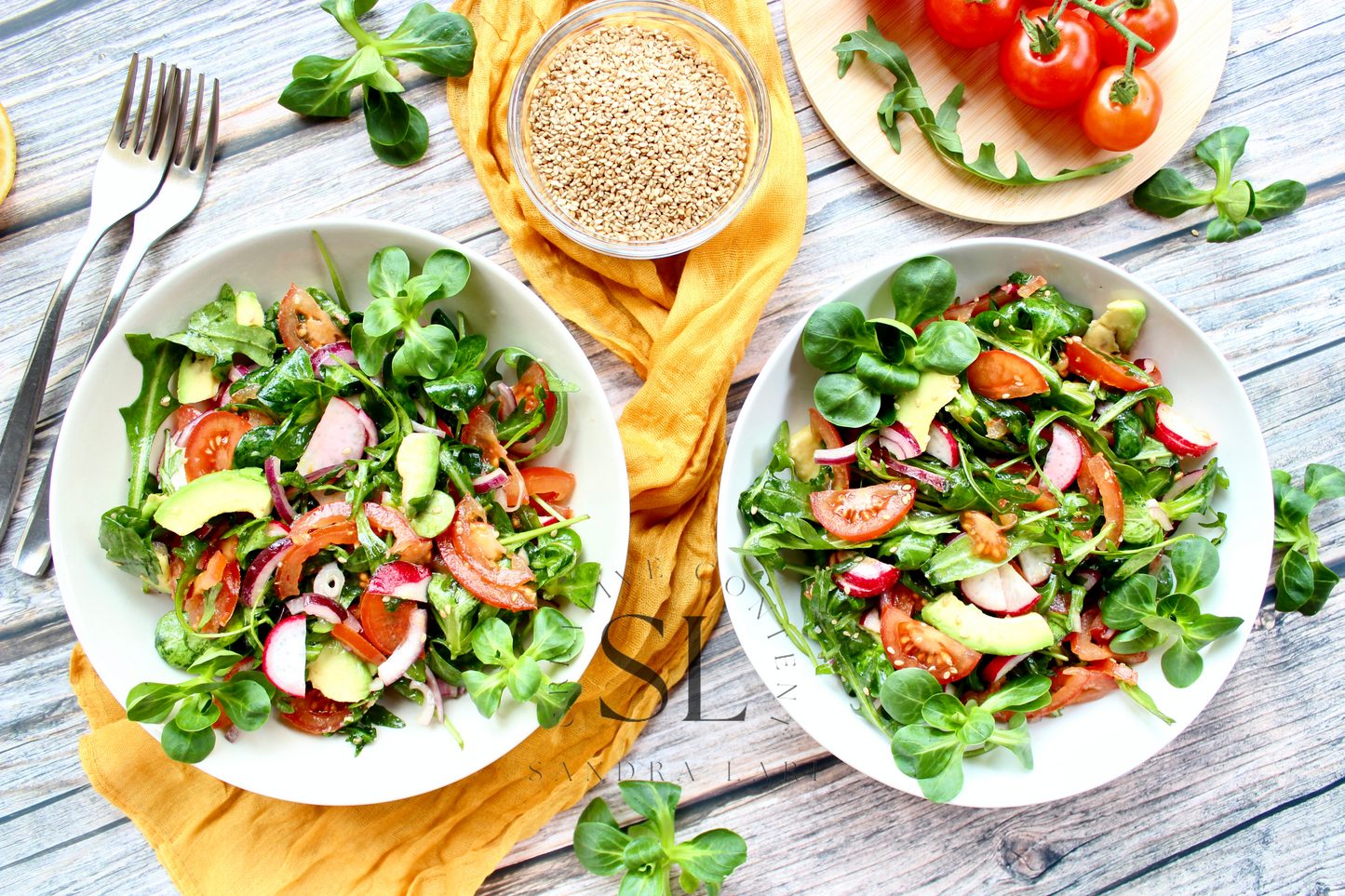 Spring Arugula & Avocado Salad - Set 1 of 3