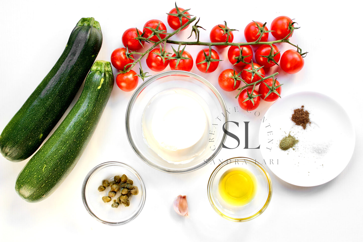 Zucchini Bites with Ricotta Cheese & Tomatoes - Set 1 of 3