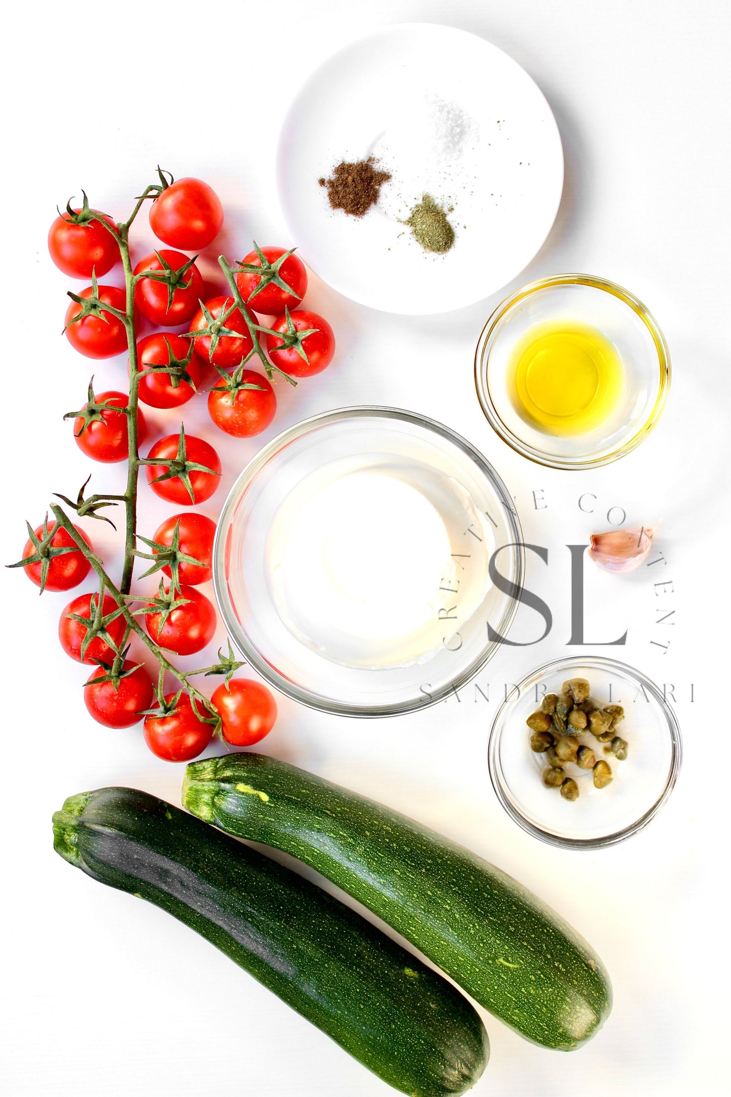 Zucchini Bites with Ricotta Cheese & Tomatoes - Set 1 of 3