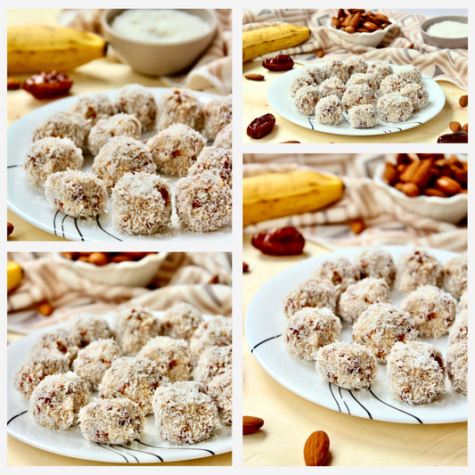 Healthy Raw Coconut Almond Bites - Set 1 of 3
