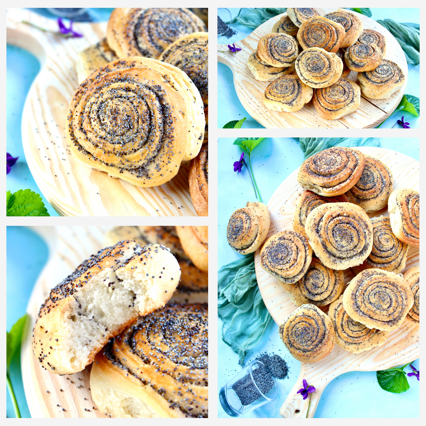 Poppy Seed Rolls with Mother Yeast - Set 1 of 3