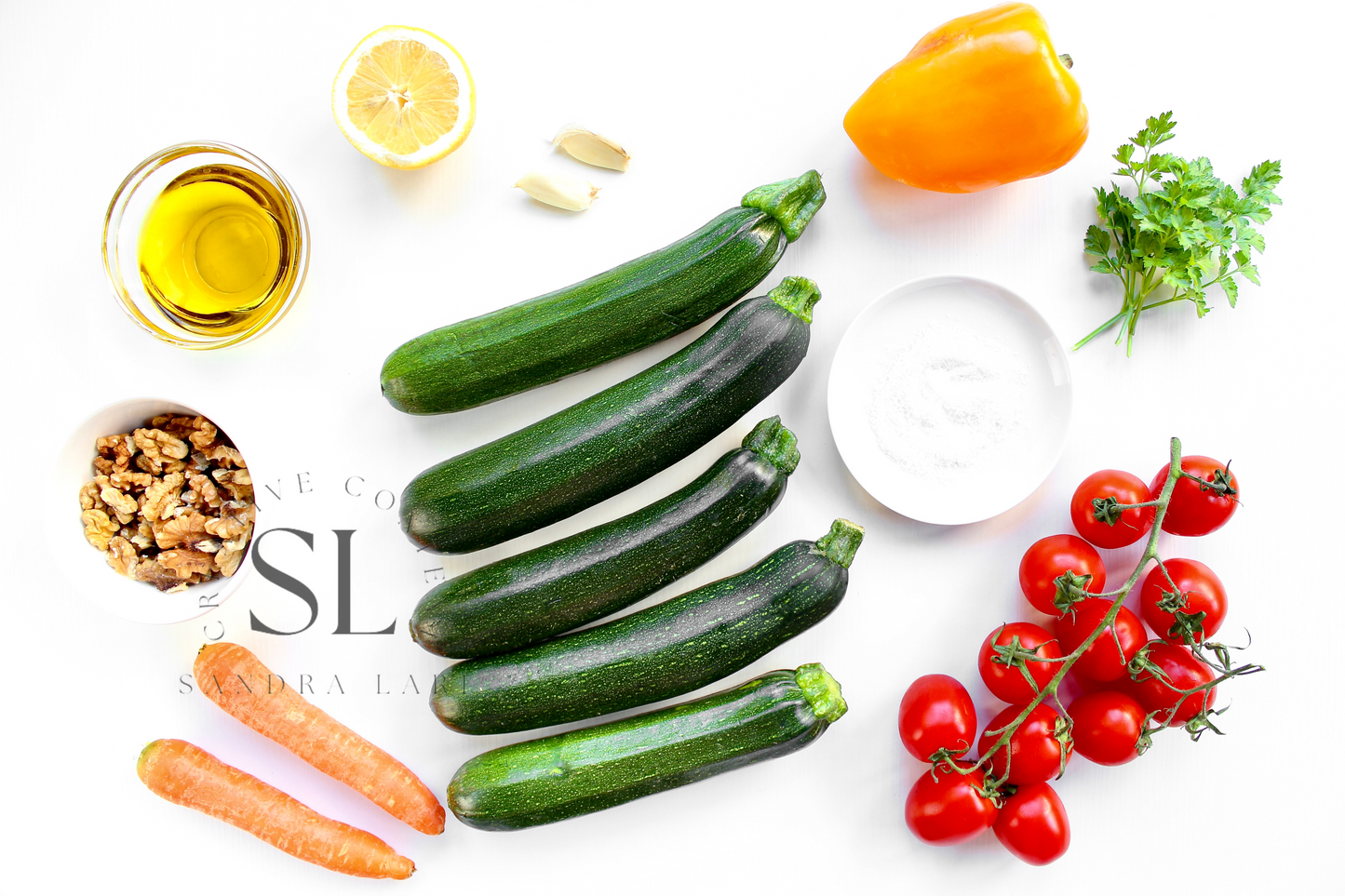 Raw Zucchini Spaghetti Salad - Set 2 of 3