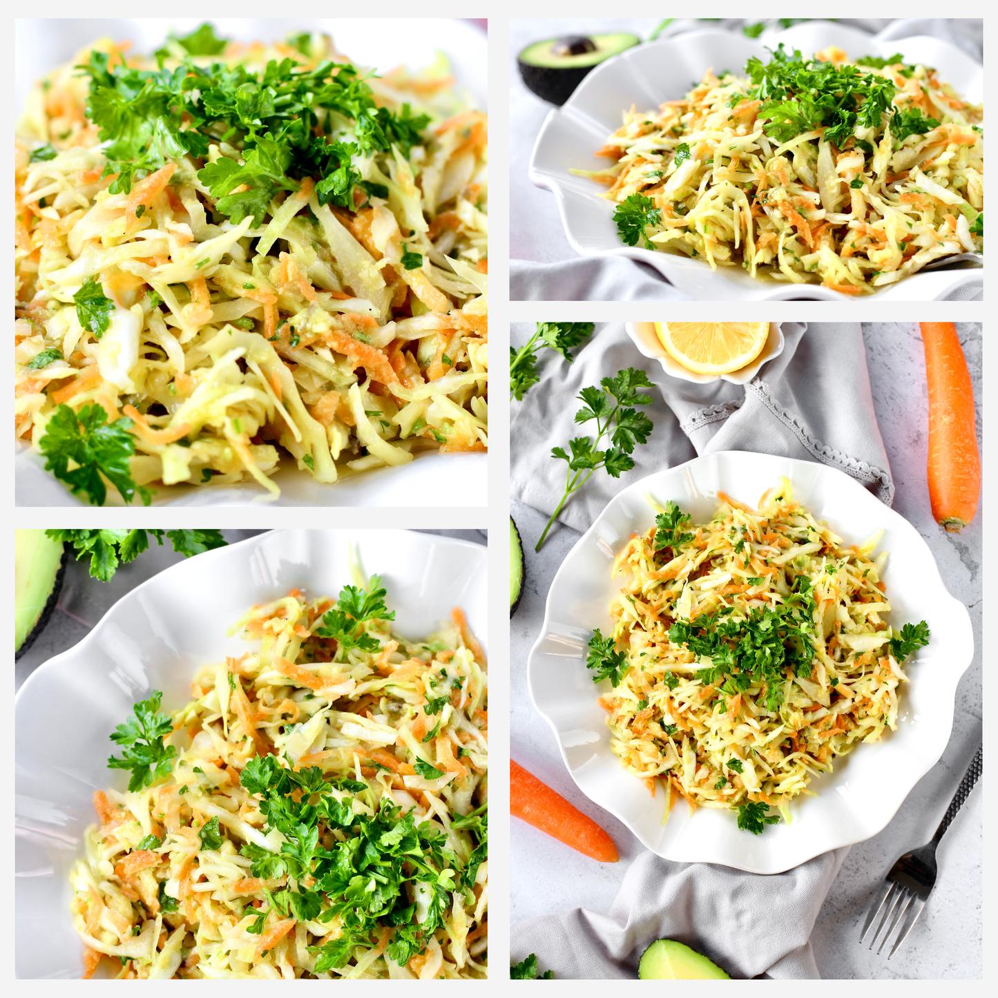 Creamy Avocado & Garlic Coleslaw - Set 3 of 4