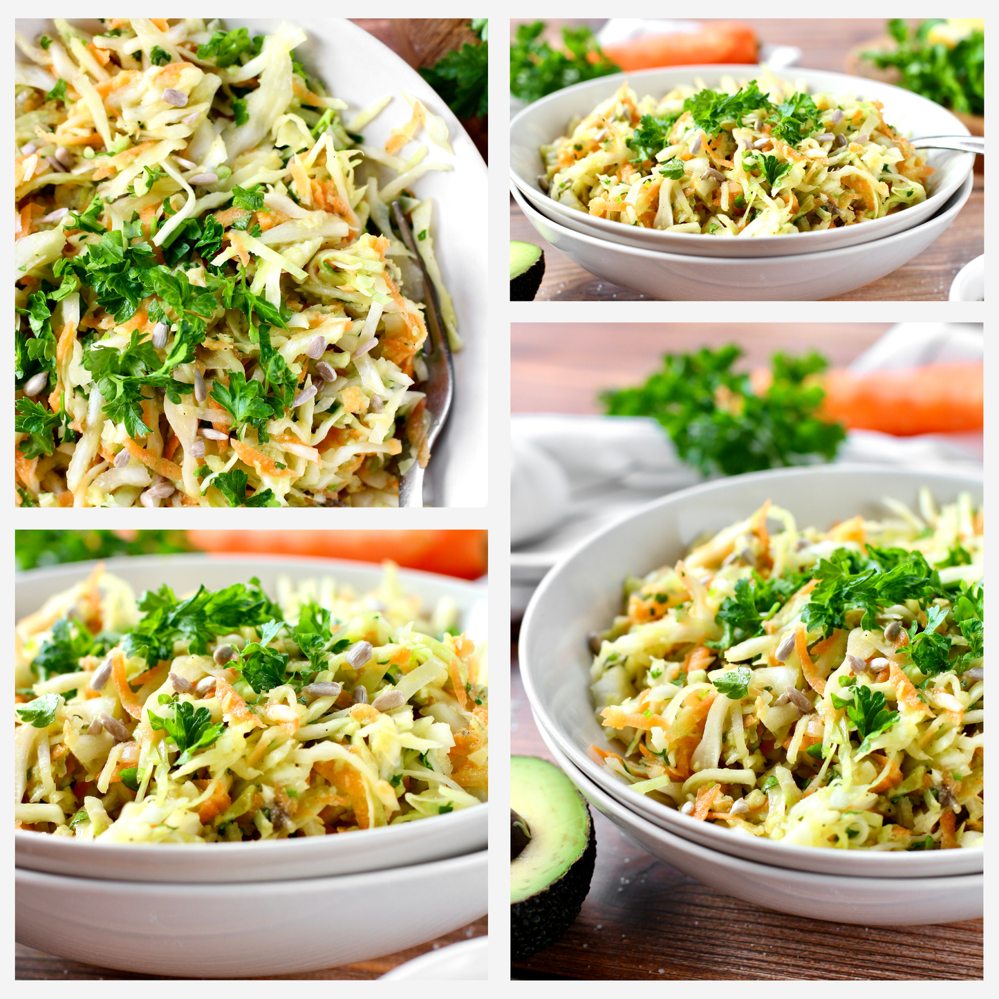 Creamy Avocado & Garlic Coleslaw - Set 4 of 4