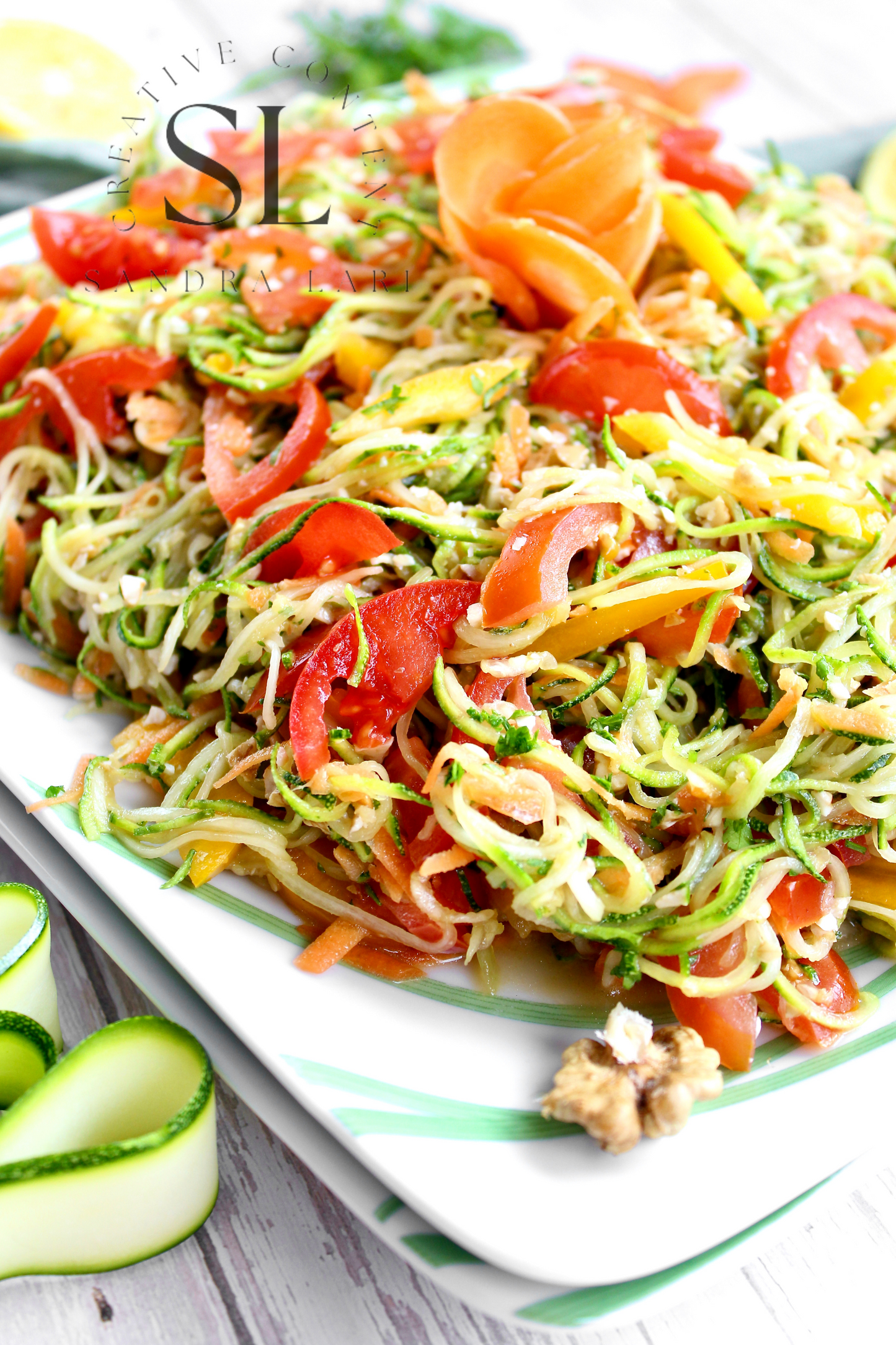 Raw Zucchini Spaghetti Salad - Set 2 of 3
