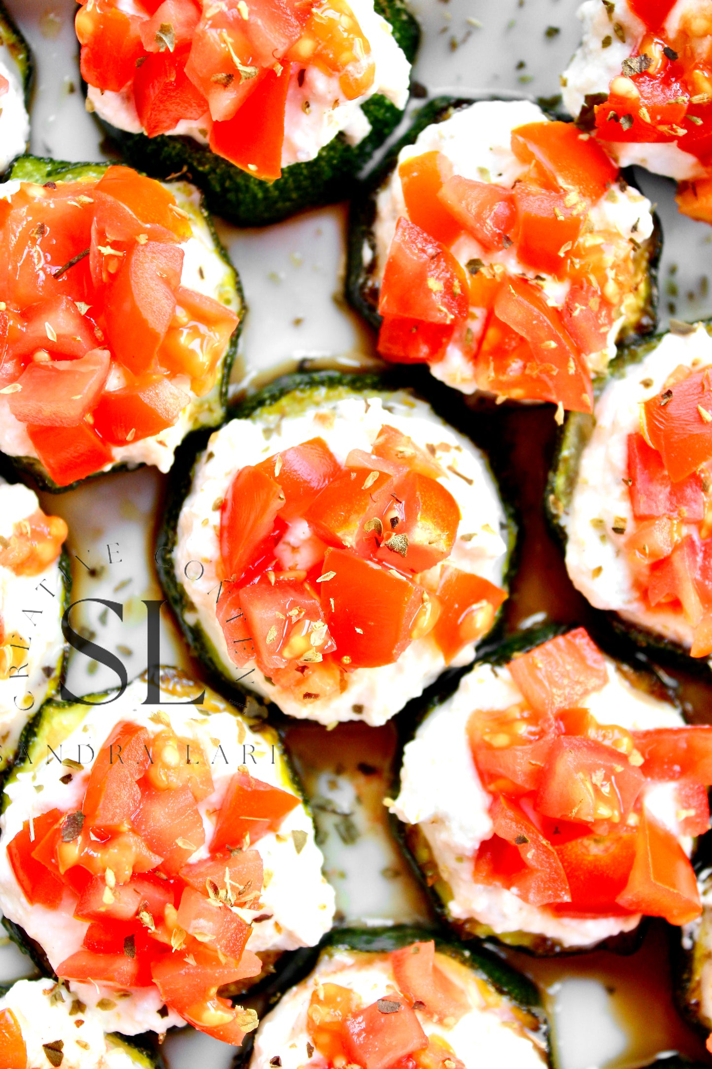 Zucchini Bites with Ricotta Cheese & Tomatoes - Set 1 of 3