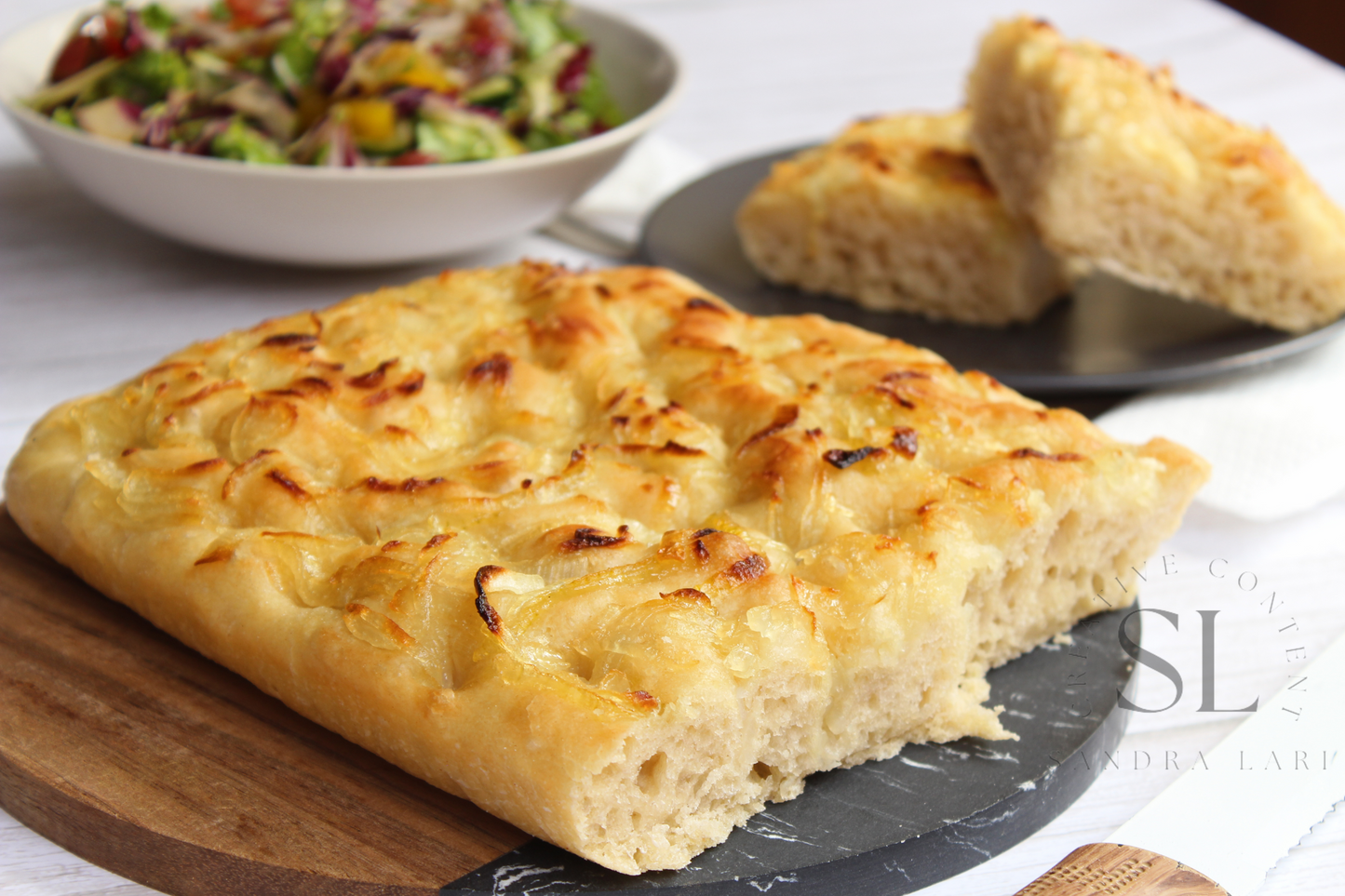 Easy Sourdough Focaccia with Caramelized Onions Set 3 of 3