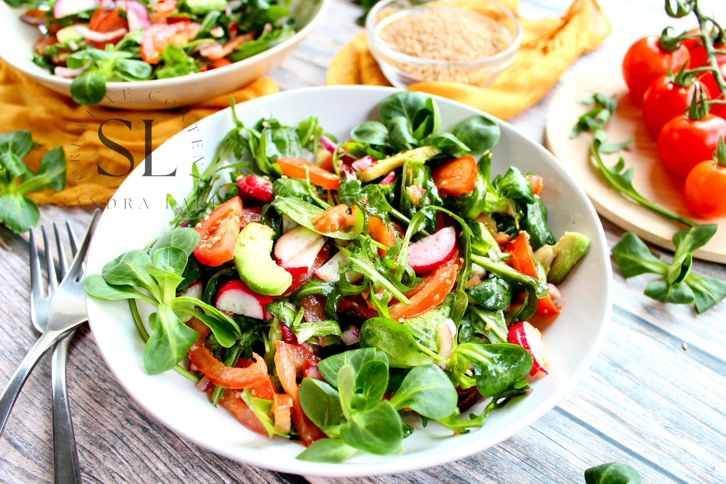 Spring Arugula & Avocado Salad - Set 1 of 3