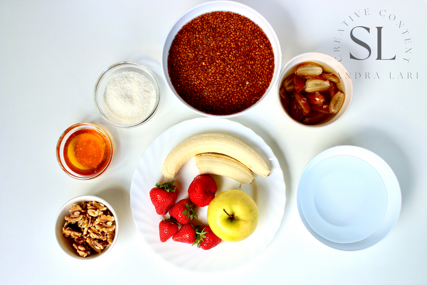 Overnight Healthy Raw Flaxseed Porridge - Set 4 of 4