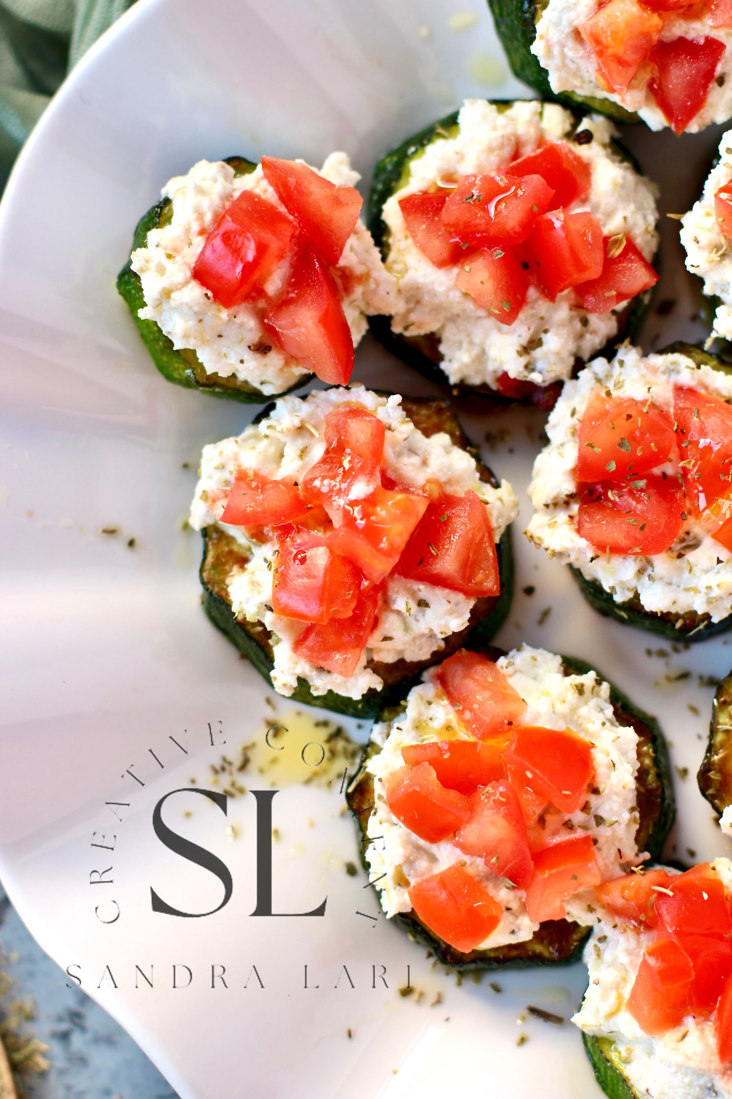 Zucchini Bites with Ricotta Cheese & Tomatoes - Set 2 of 3