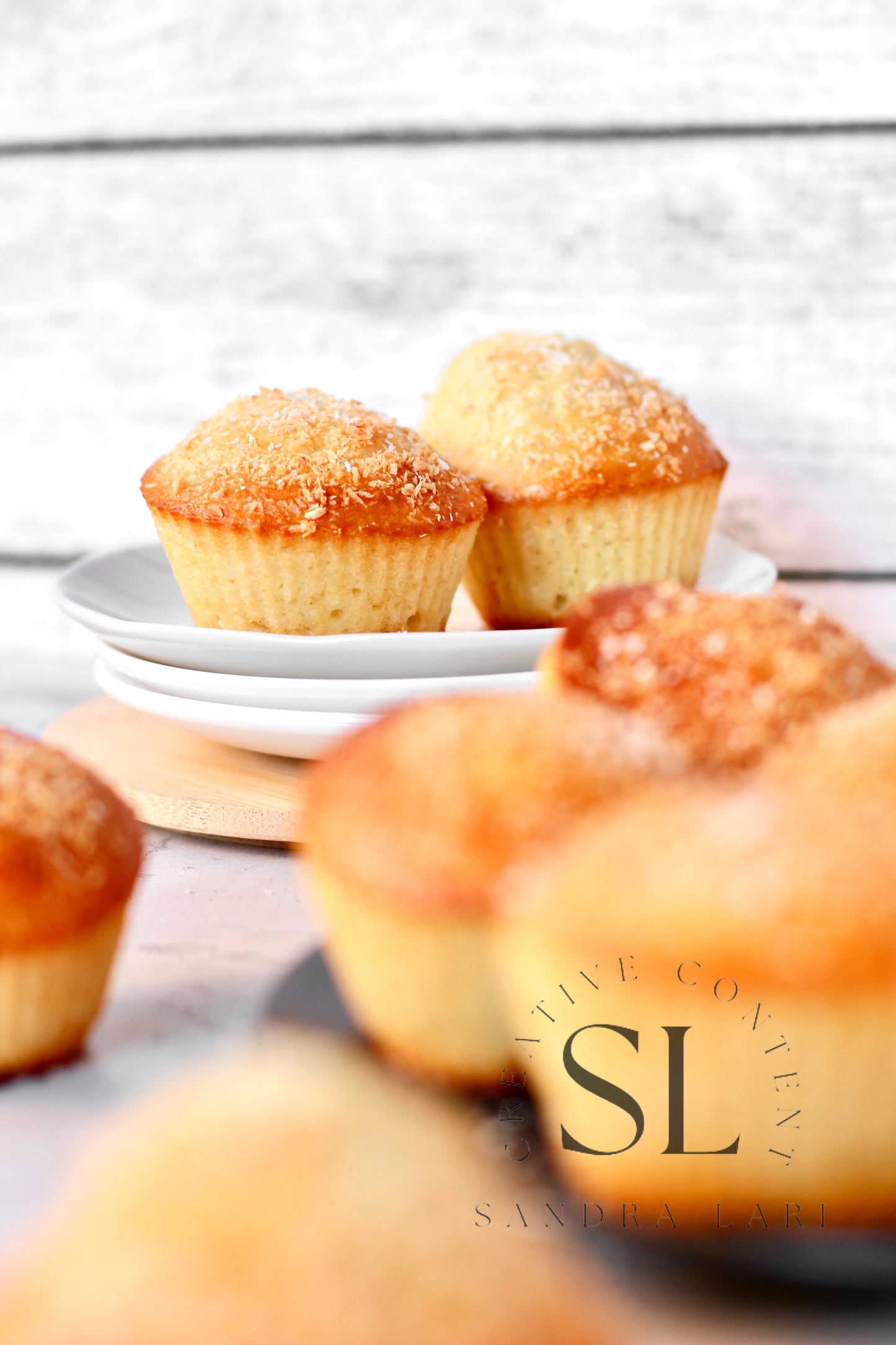 Eggless Coconut Muffins (No Yeast) - Set 2 of 4