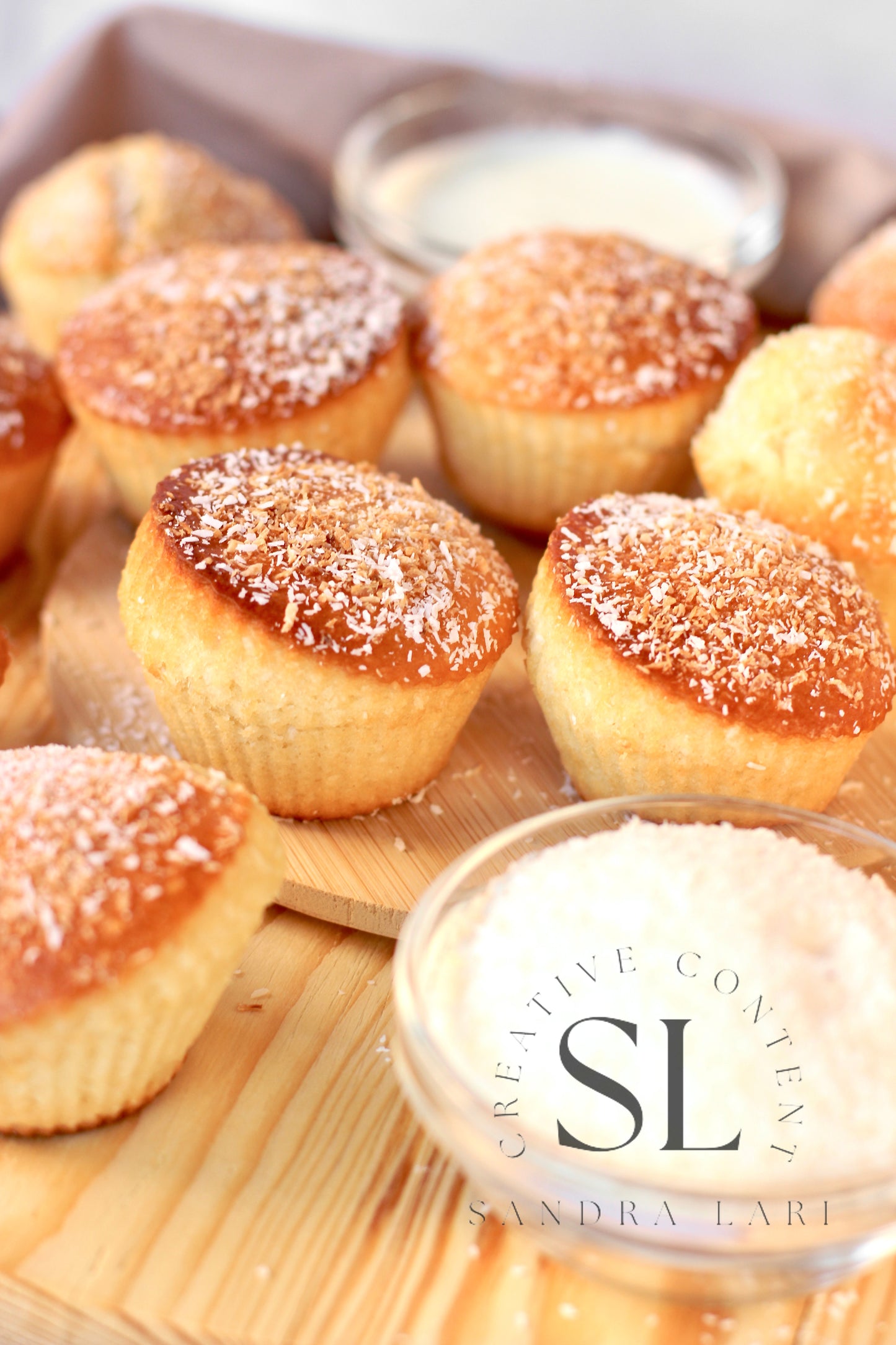 Eggless Coconut Muffins (No Yeast) - Set 4 of 4