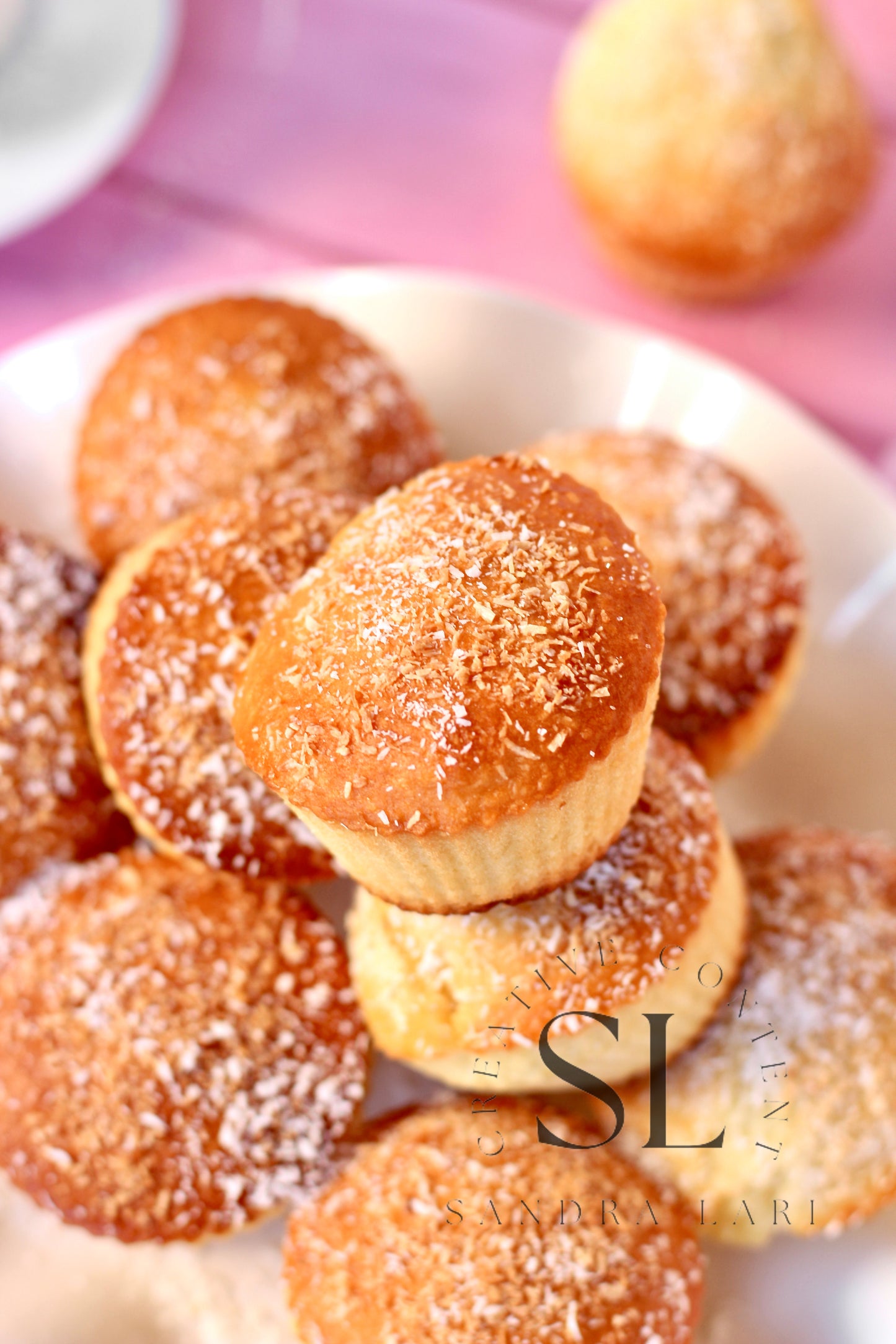 Eggless Coconut Muffins (No Yeast) - Set 3 of 4