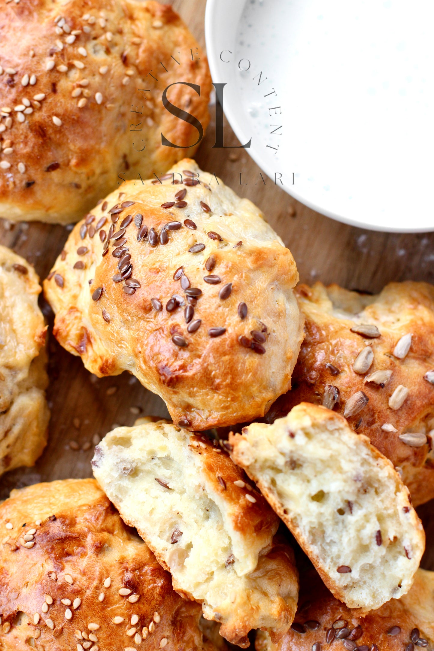 Rustic No Yeast Bread Mini Rolls - Set 2 of 4