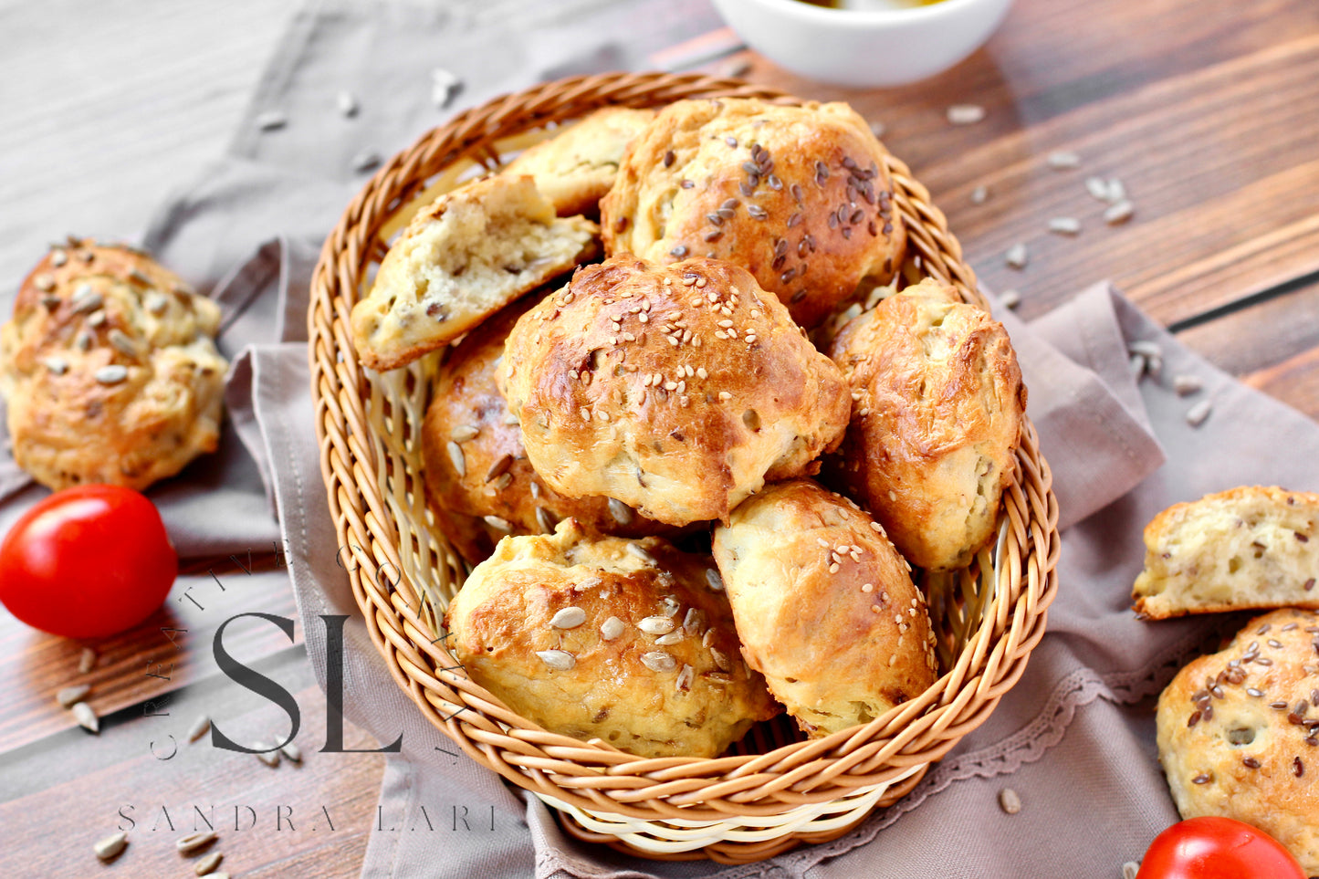 Rustic No Yeast Bread Mini Rolls - Set 3 of 4