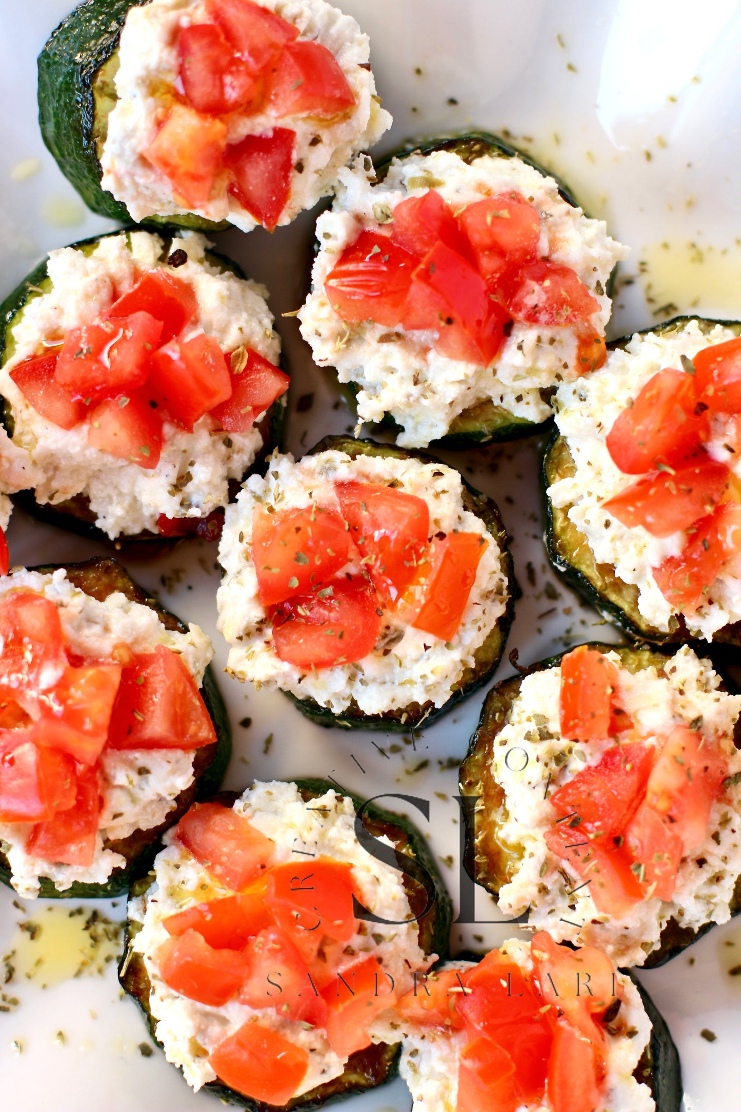 Zucchini Bites with Ricotta Cheese & Tomatoes - Set 2 of 3
