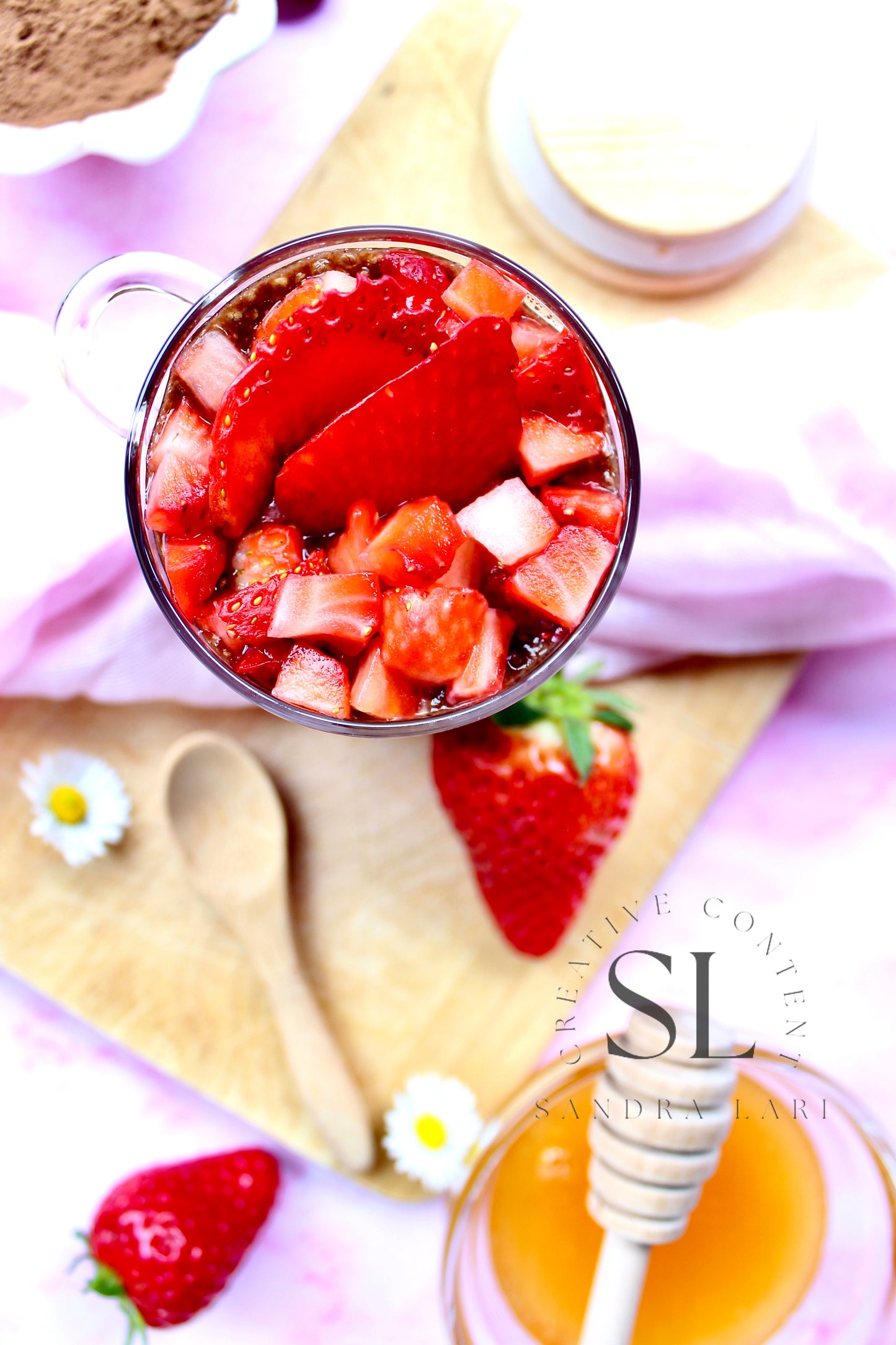 Raw Strawberry & Carob Chia Pudding - Set 2 of 3