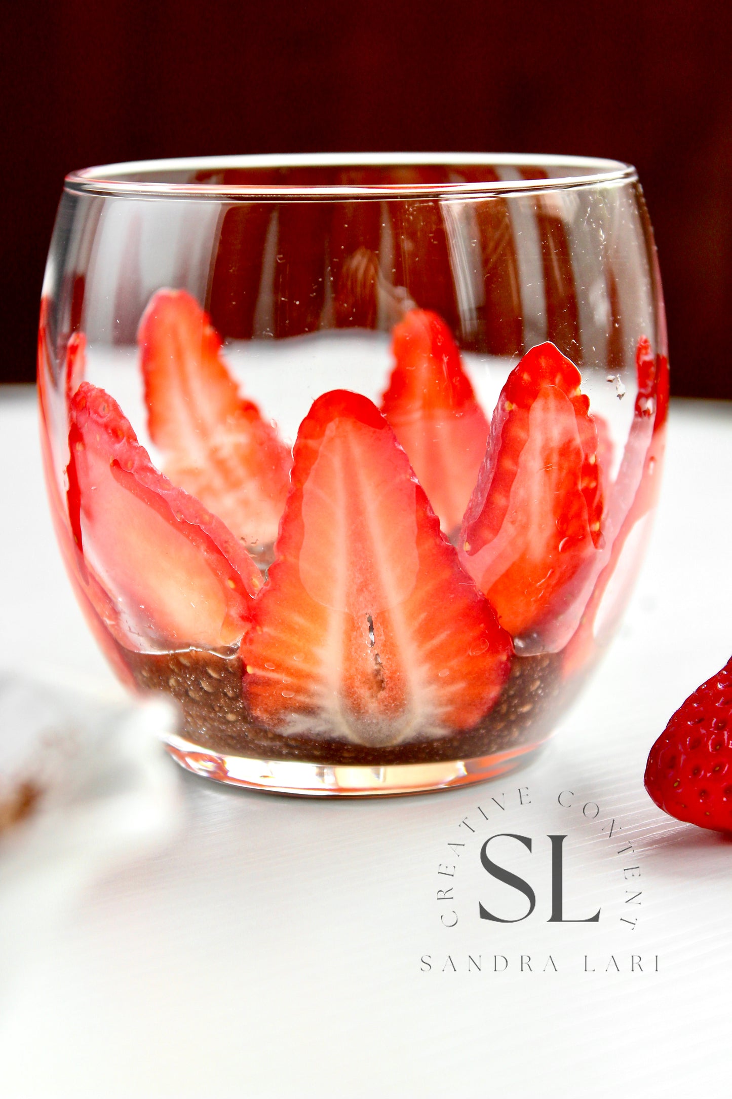 Raw Strawberry & Carob Chia Pudding - Set 3 of 3