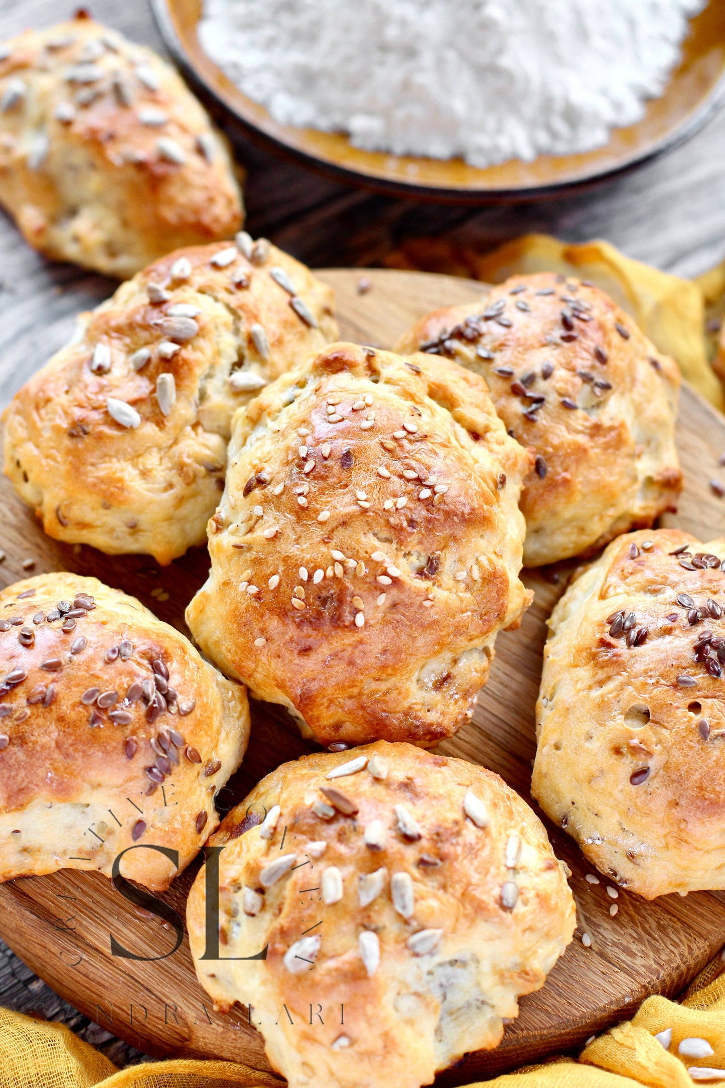 Rustic No Yeast Bread Mini Rolls - Set 4 of 4