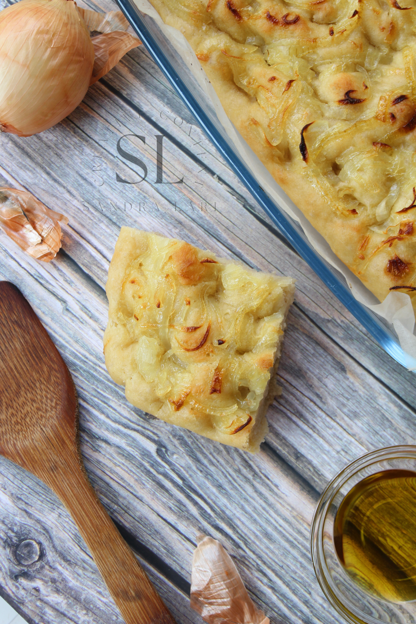 Easy Sourdough Focaccia with Caramelized Onions Set 1 of 3