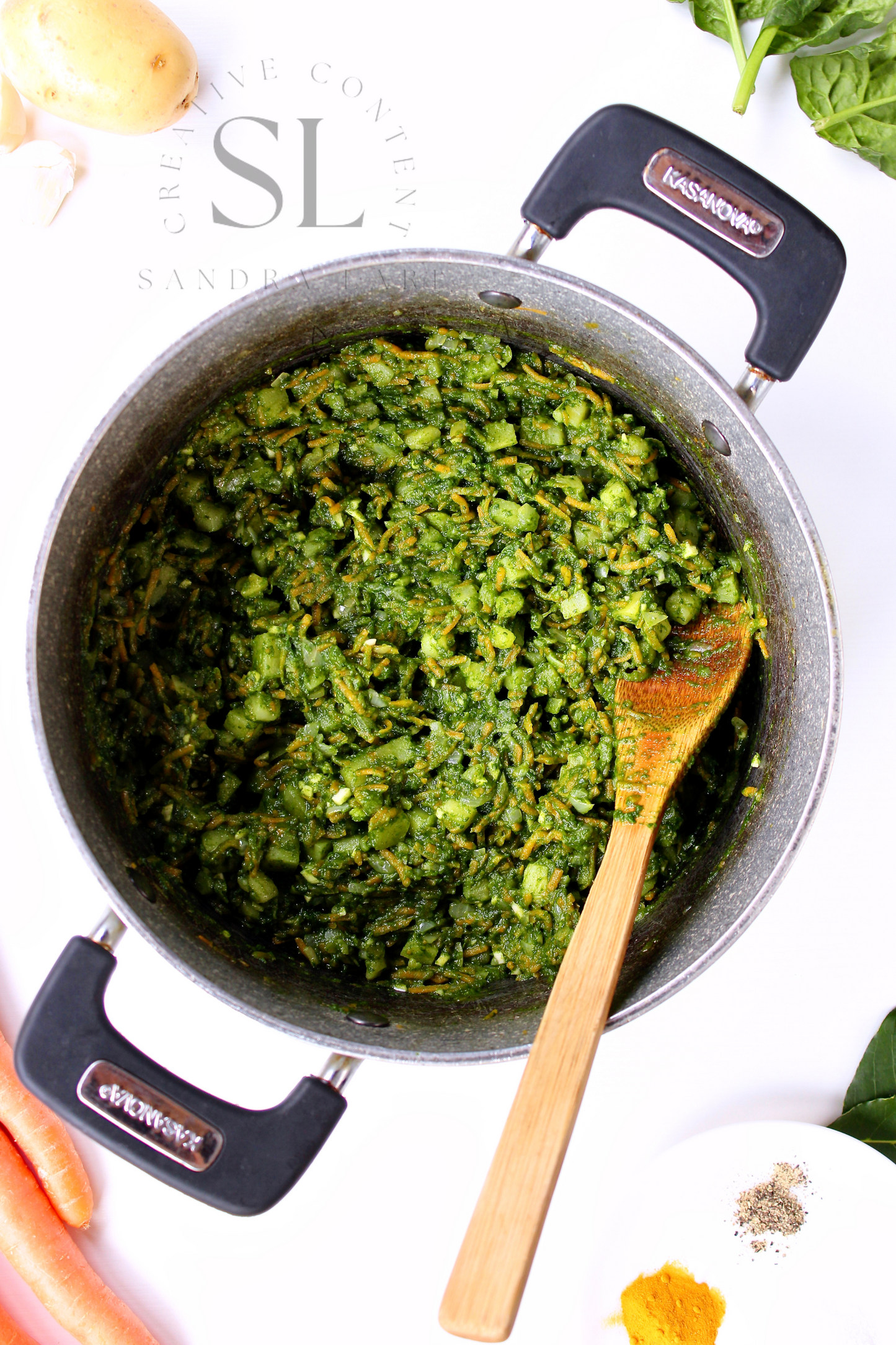 Spinach Lentil Soup - Set 3 of 3