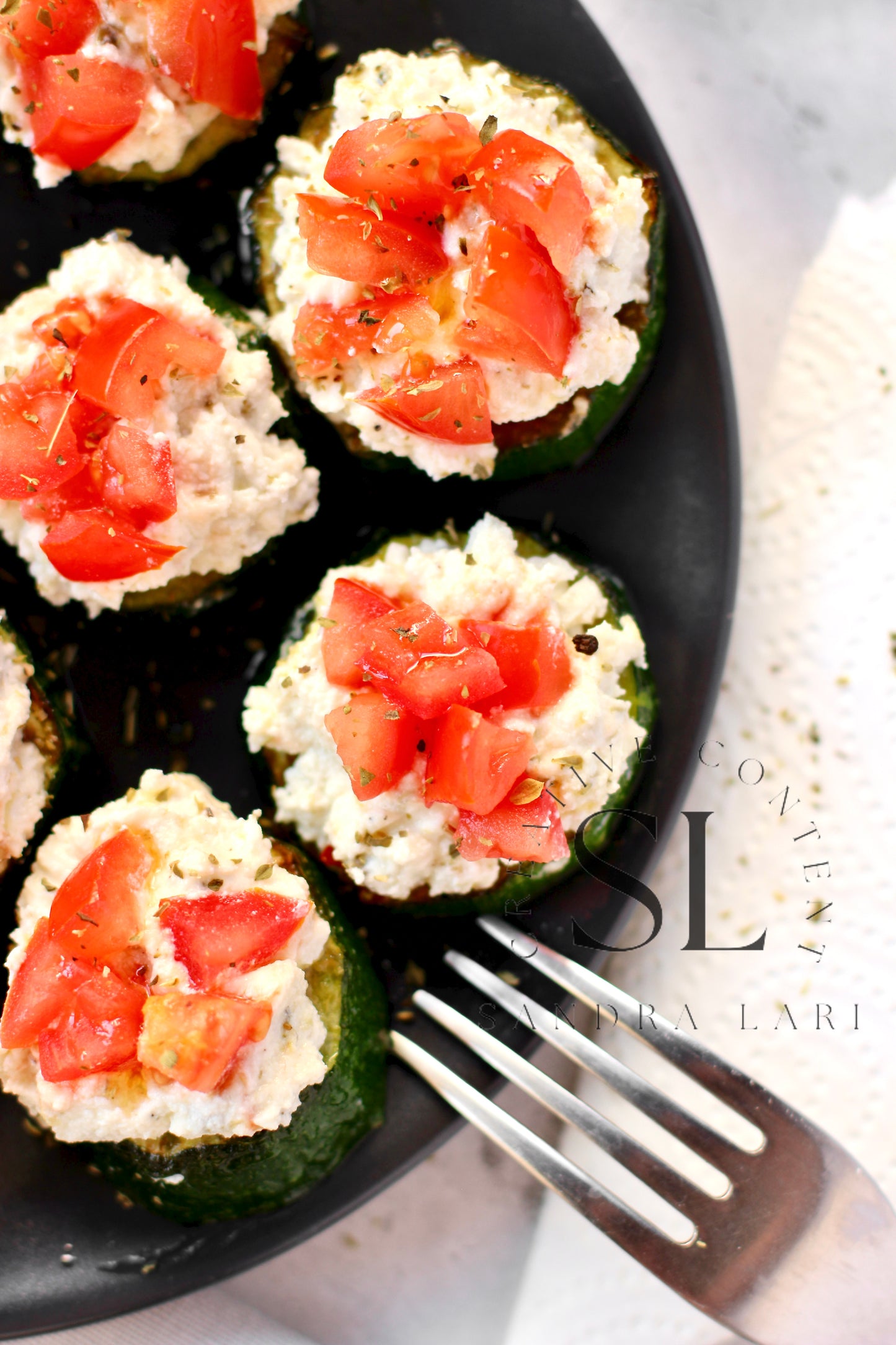 Zucchini Bites with Ricotta Cheese & Tomatoes - Set 3 of 3