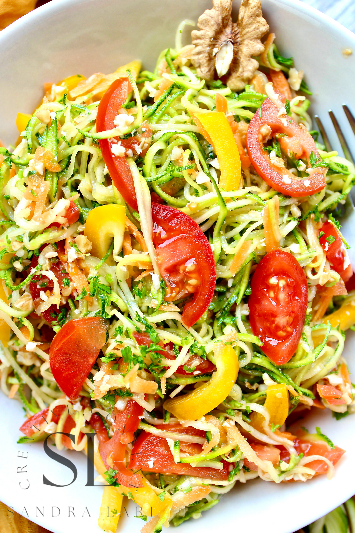 Raw Zucchini Spaghetti Salad - Set 1 of 3
