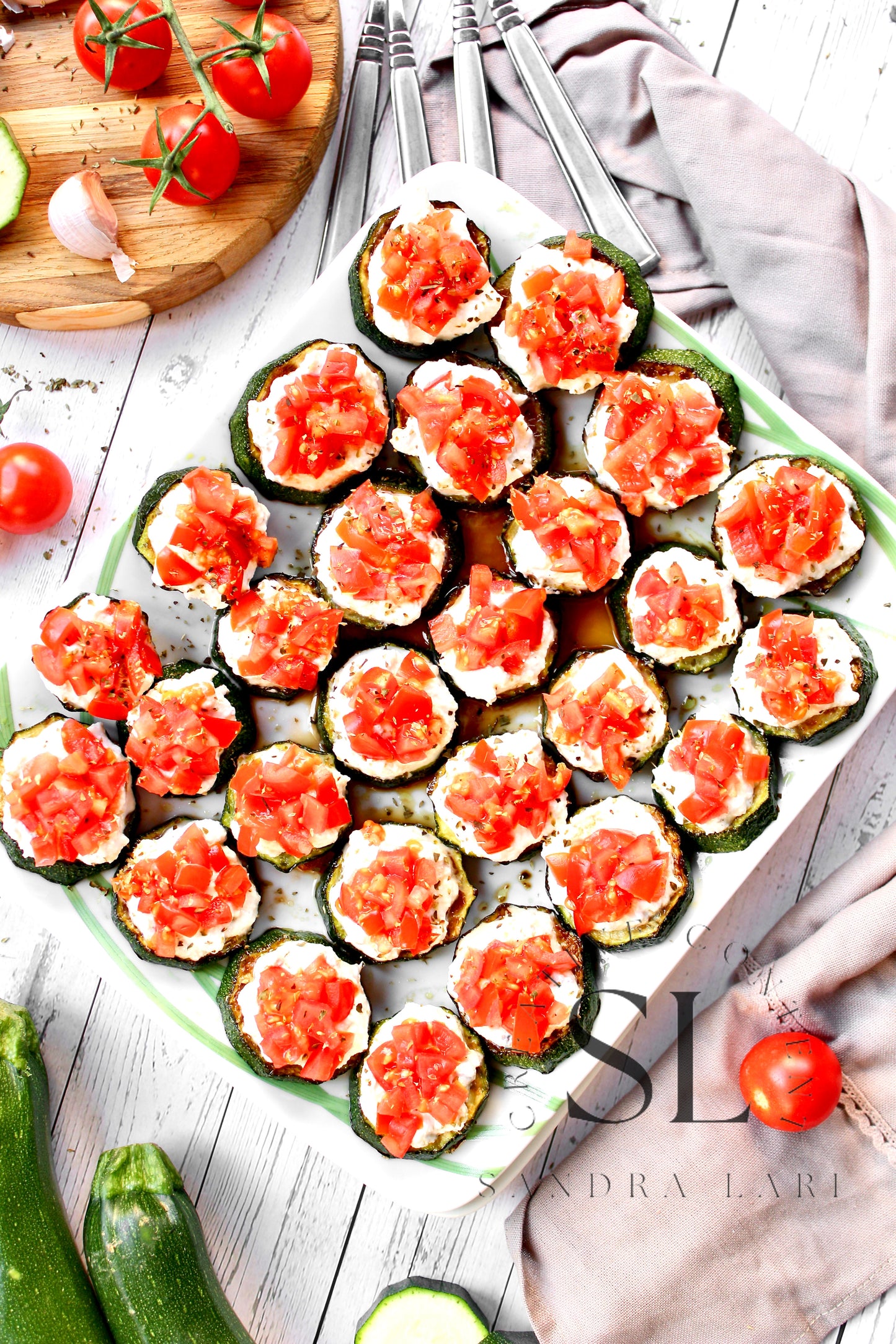 Zucchini Bites with Ricotta Cheese & Tomatoes - Set 1 of 3