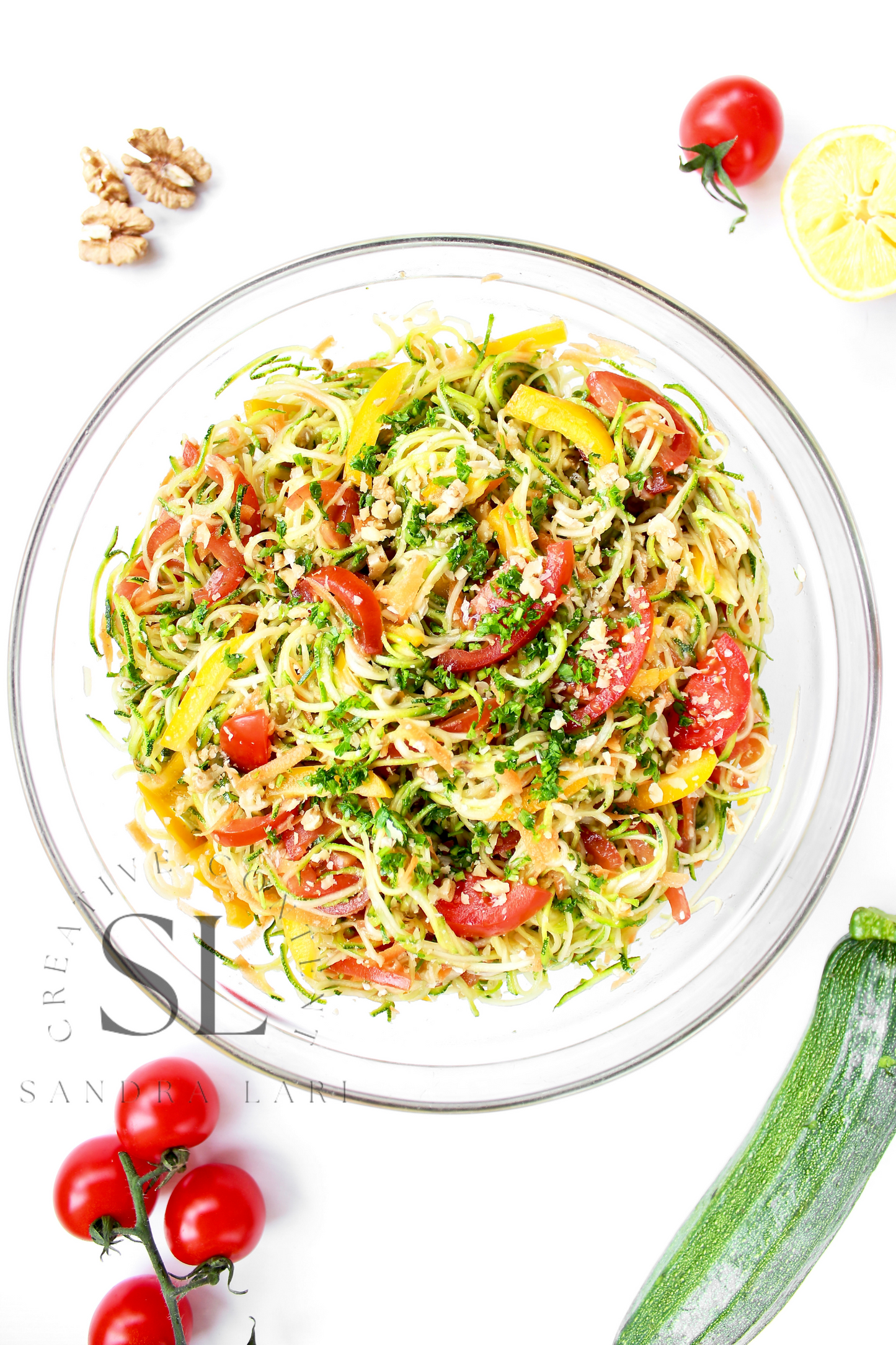 Raw Zucchini Spaghetti Salad - Set 1 of 3