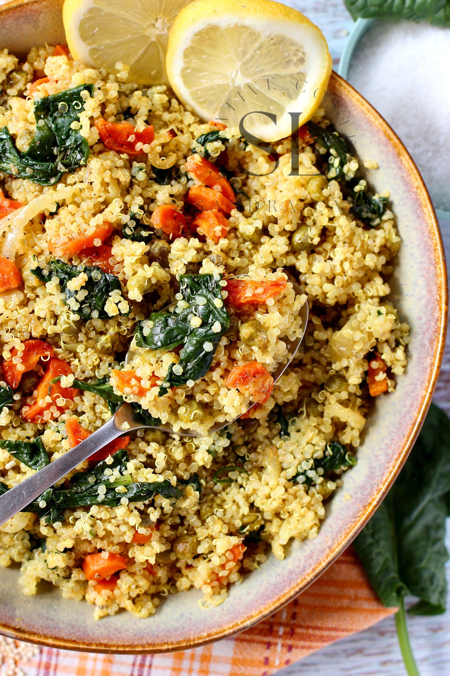 Vegan Roasted Veggies Quinoa Salad with Spinach - Set 2 of 3